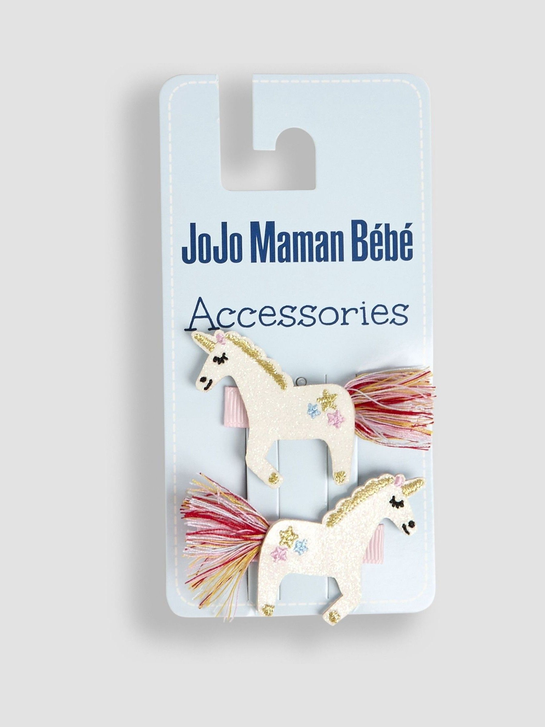 White Unicorn Clips 2 Pack - Image 1 of 3