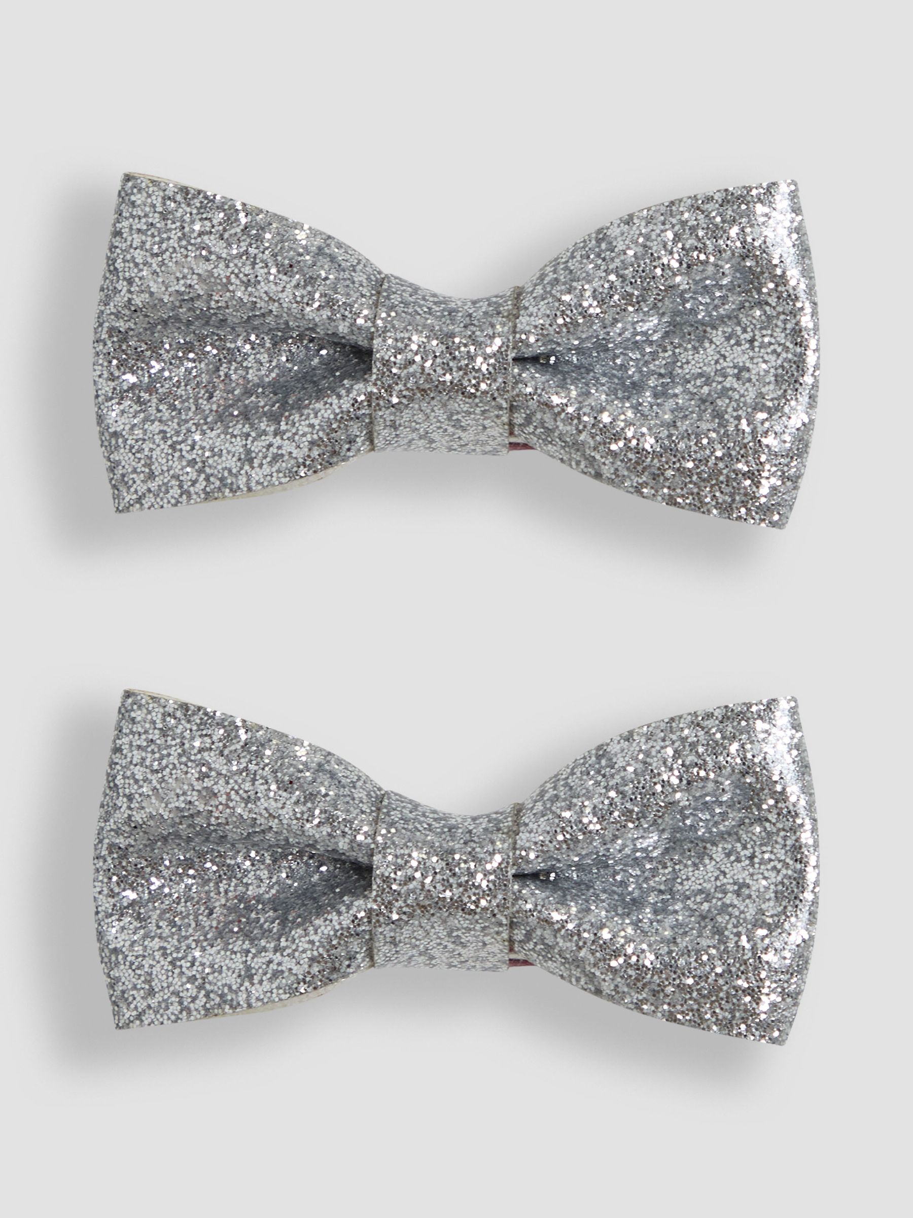 Silver 2-Pack Bow Clips - Image 2 of 3