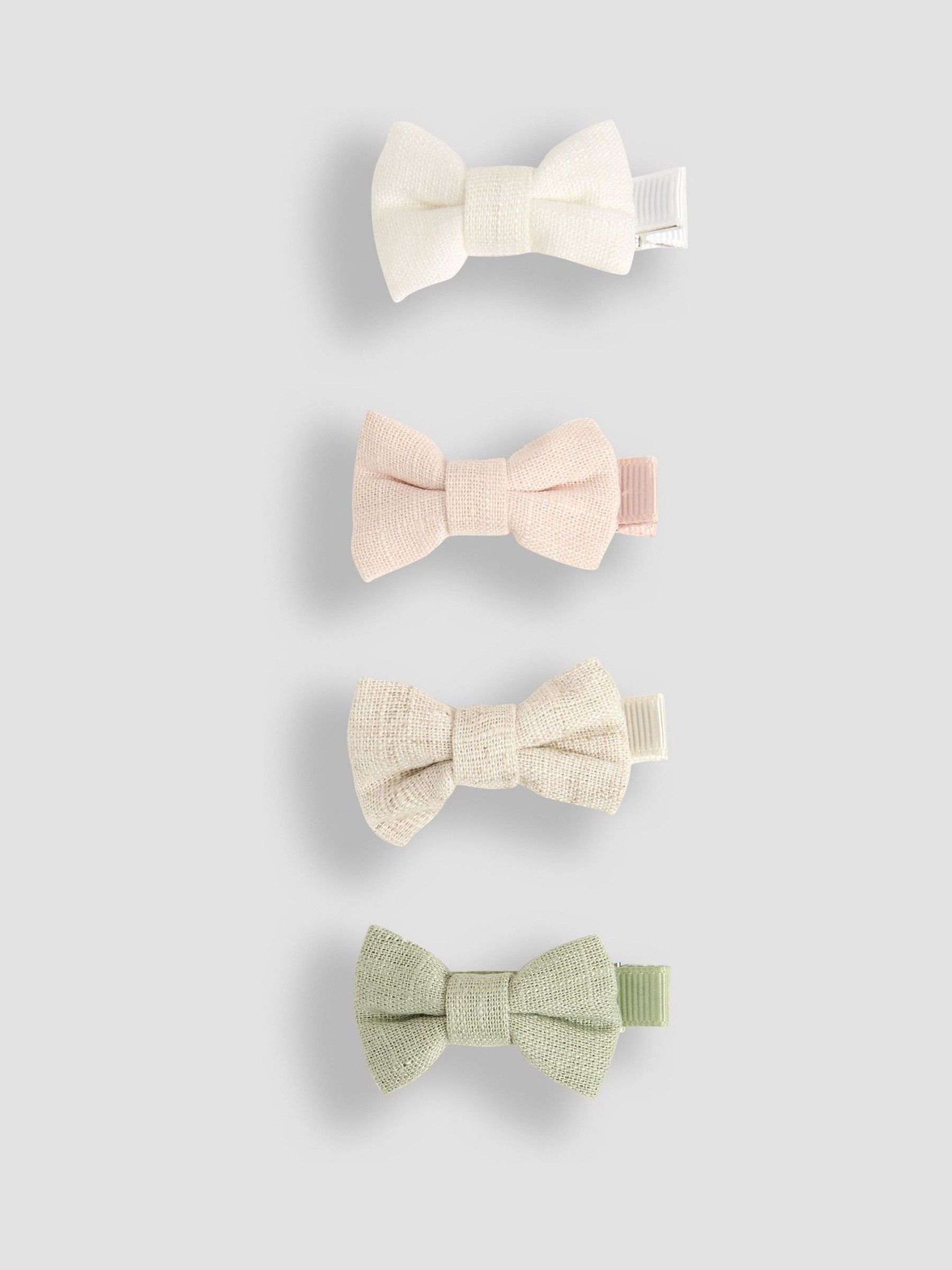 Pastel Bow Clips 4 Pack - Image 1 of 3