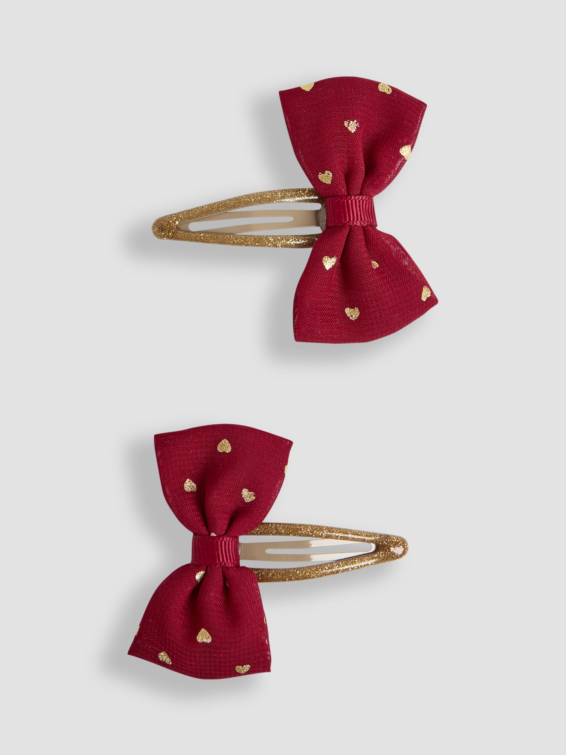 Wine Glitter Bow Clips 2 Pack - Image 1 of 3
