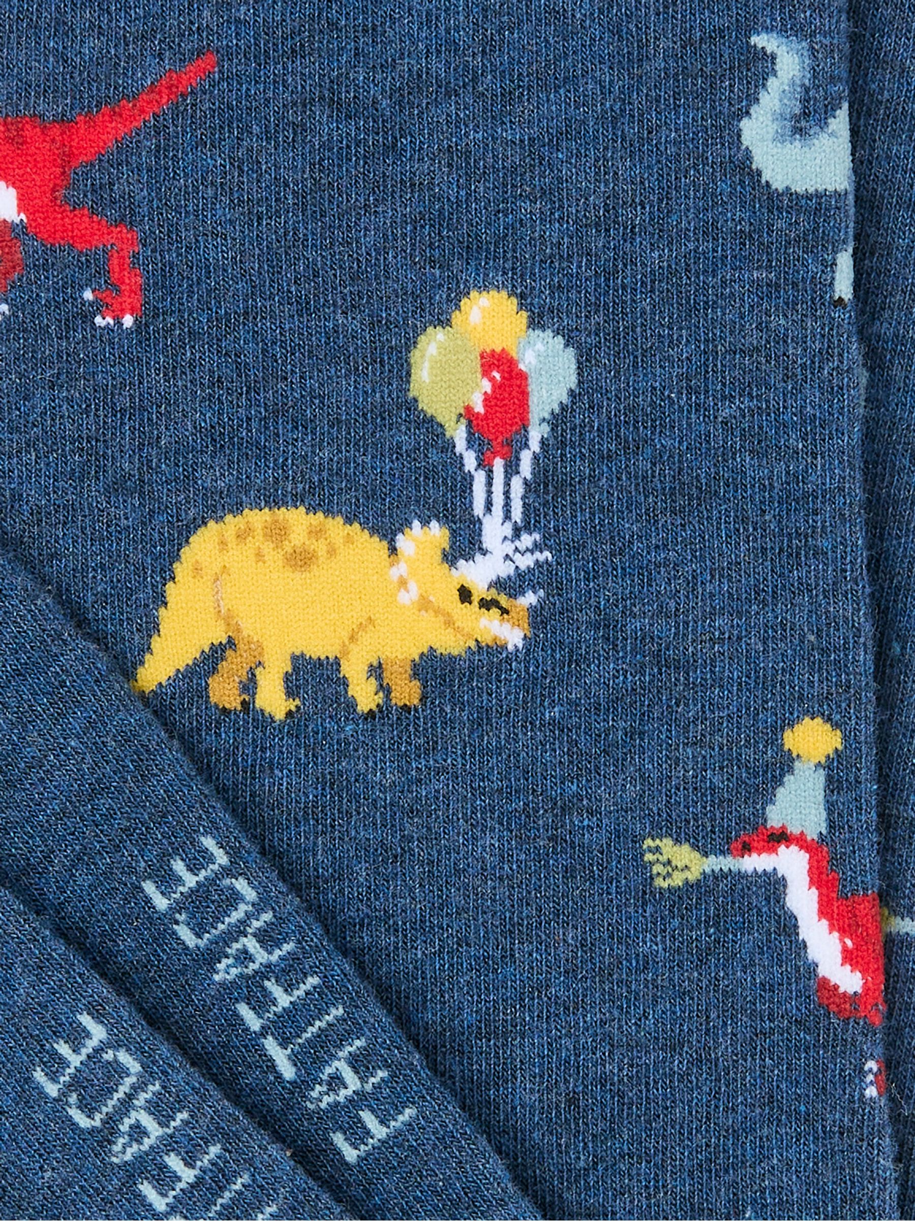 Navy Blue Dinosaur Men's Socks - Image 2 of 2