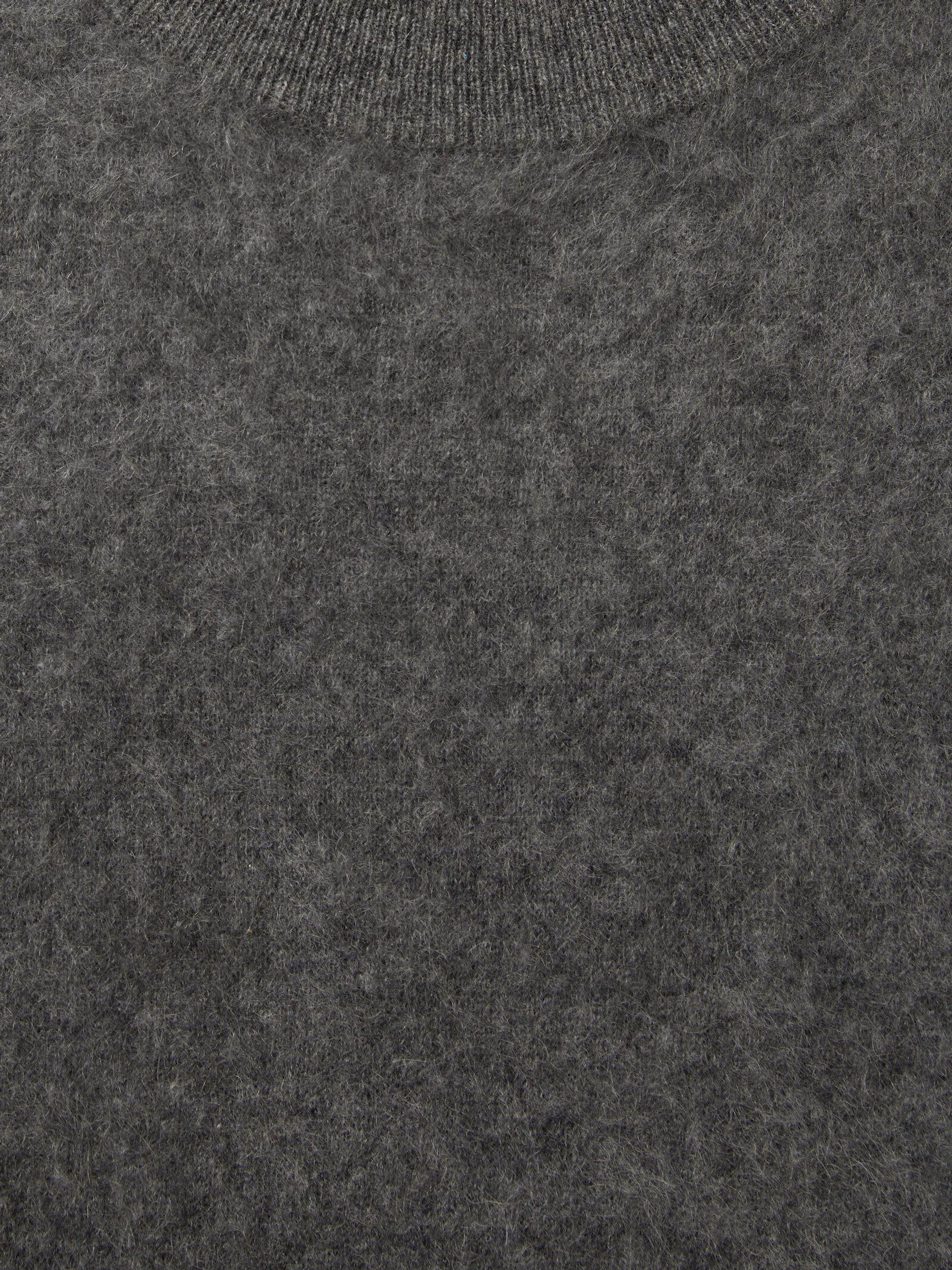 100% Brushed Cashmere Crew Neck Jumper in Charcoal - Image 5 of 5