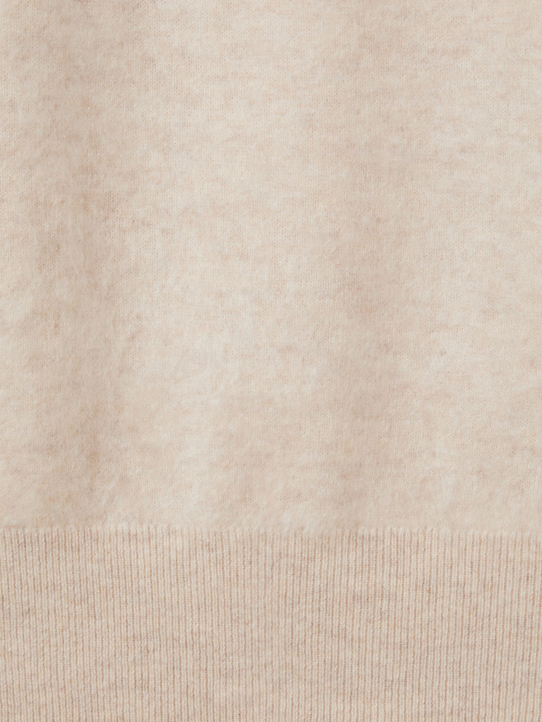 100% Brushed Cashmere Crew Neck Jumper in Neutral - Image 6 of 6