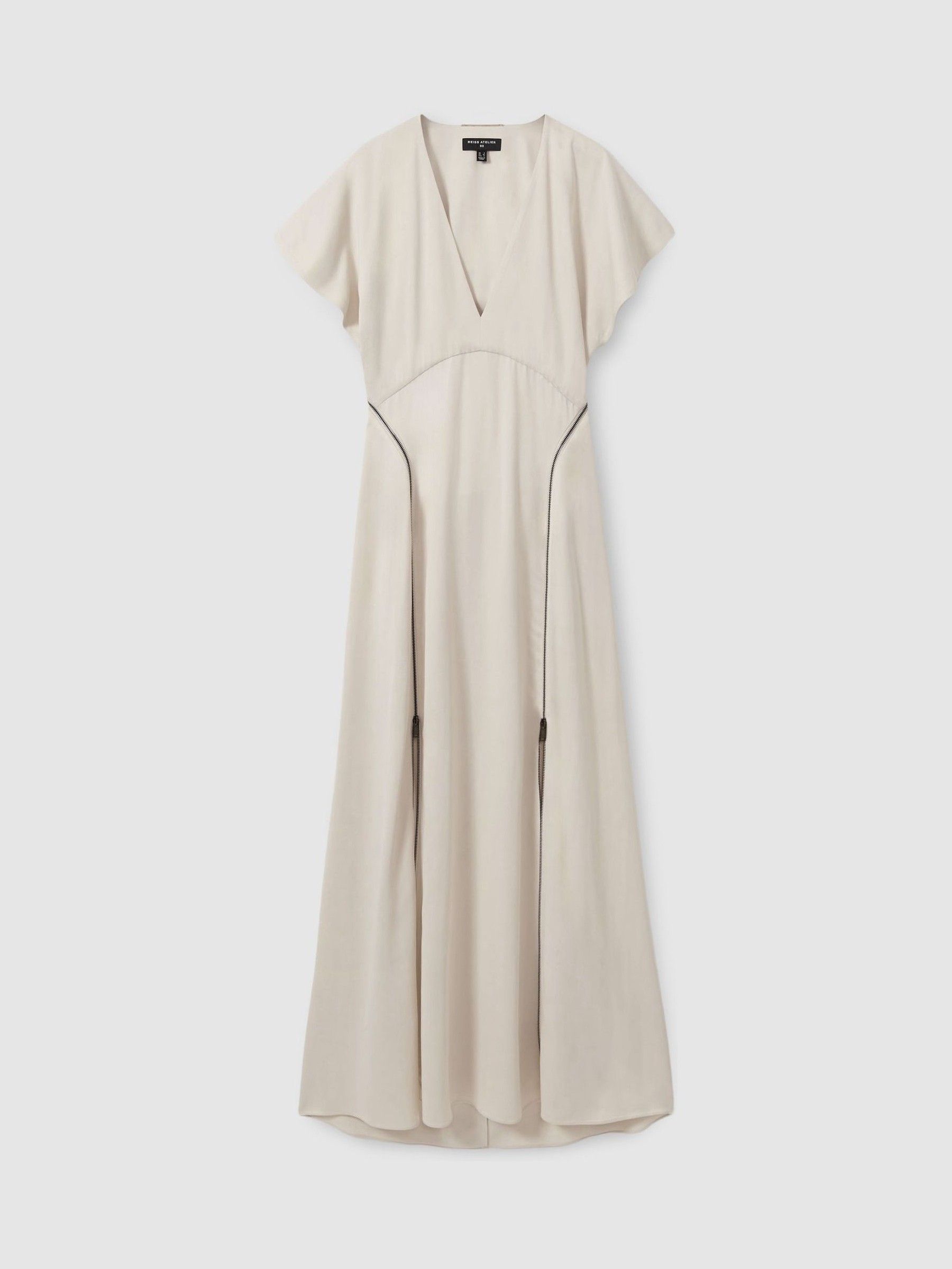 Atelier Zipped Maxi Dress with Virgin Wool in Ivory - Image 2 of 6