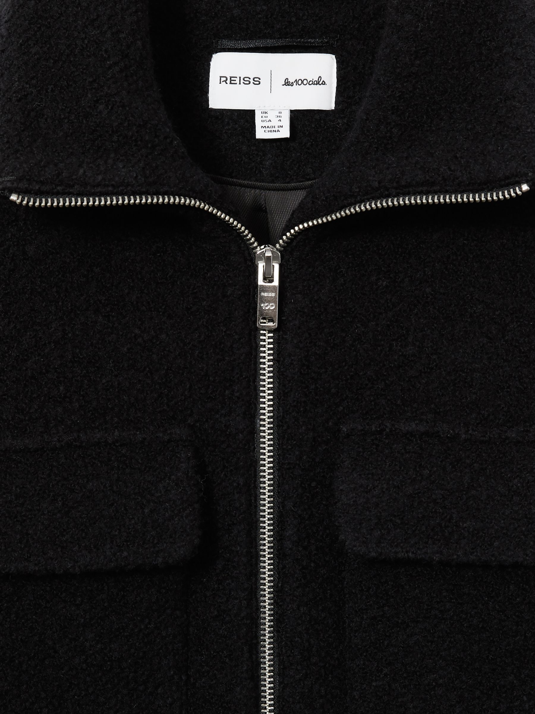 Reiss | Les 100 Ciels Textured Wool Jacket in Black - Image 6 of 6