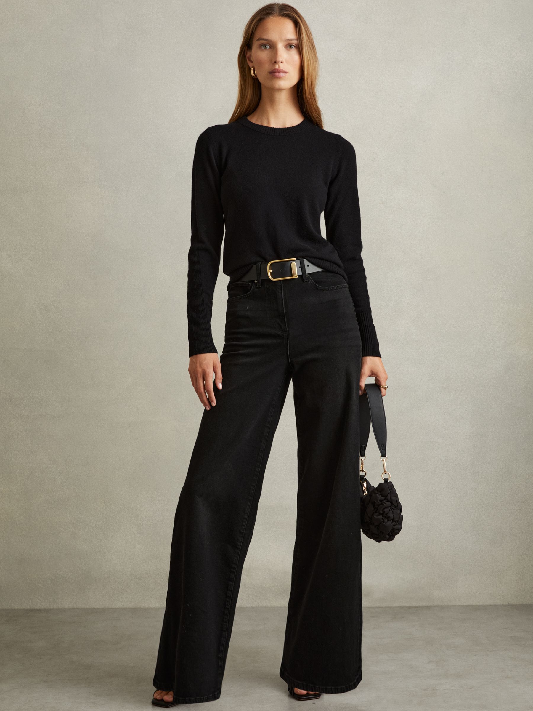 Palazzo Jeans in Black - Image 1 of 6