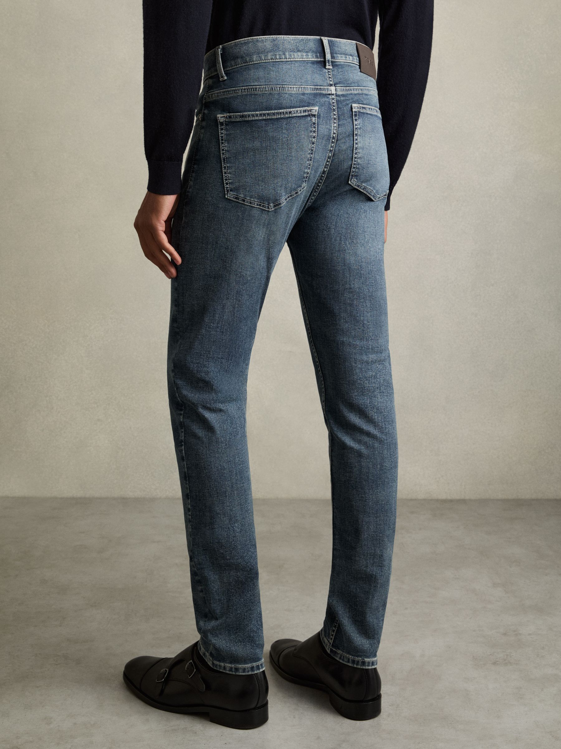 Skinny-Fit Jeans in Washed Indigo Grey Cast - Image 5 of 6