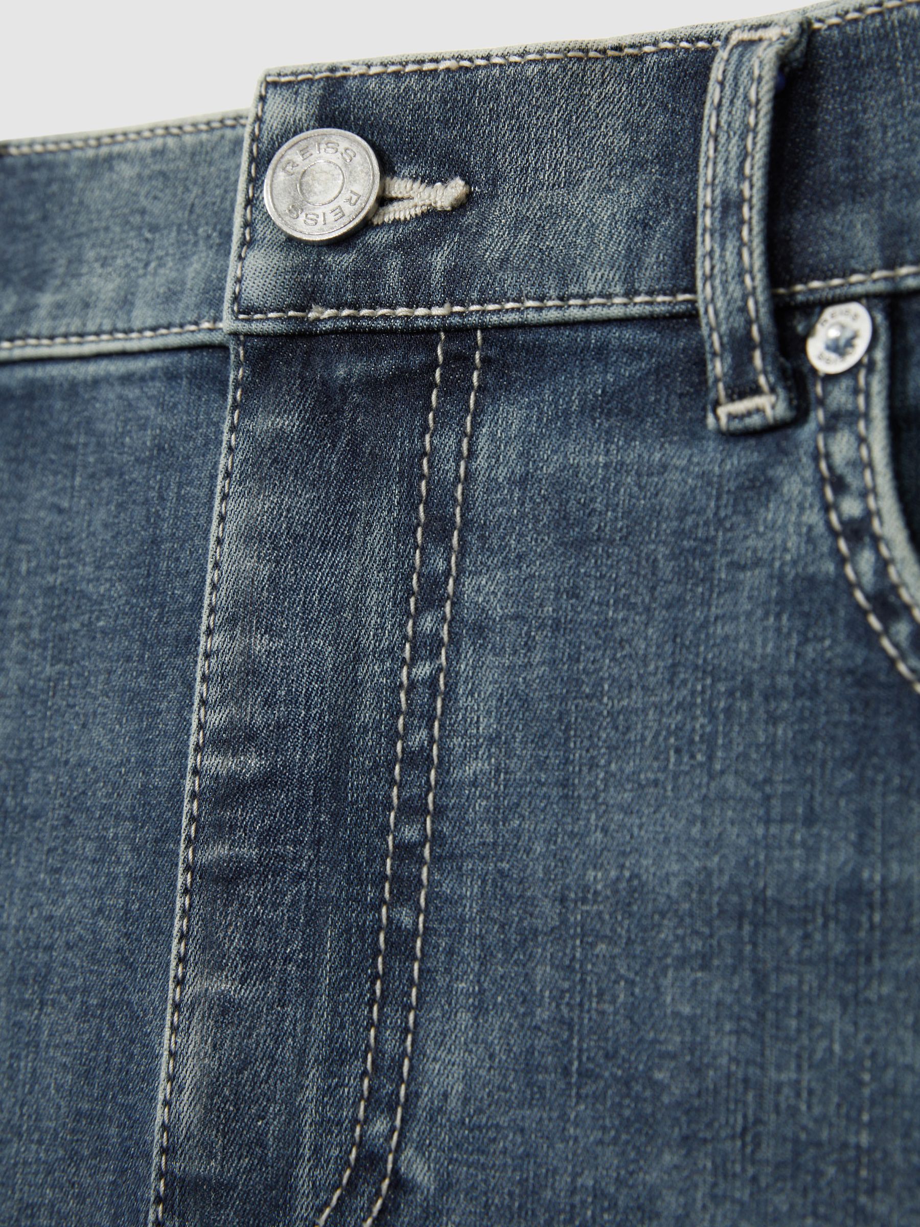 Skinny-Fit Jeans in Washed Indigo Grey Cast - image 3