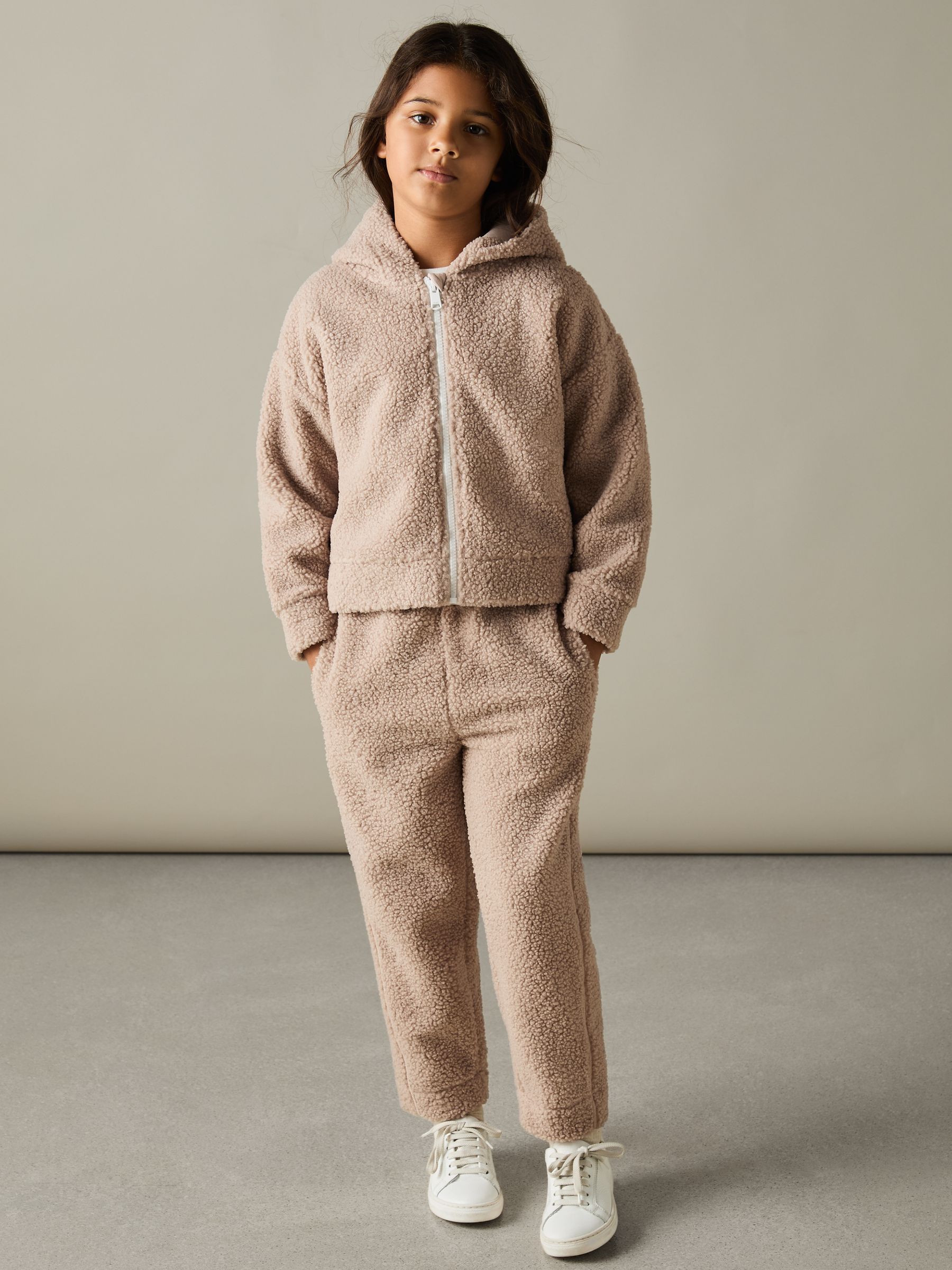 4-9 yrs Fleece Hoodie and Joggers Set in Mink - Image 1 of 5