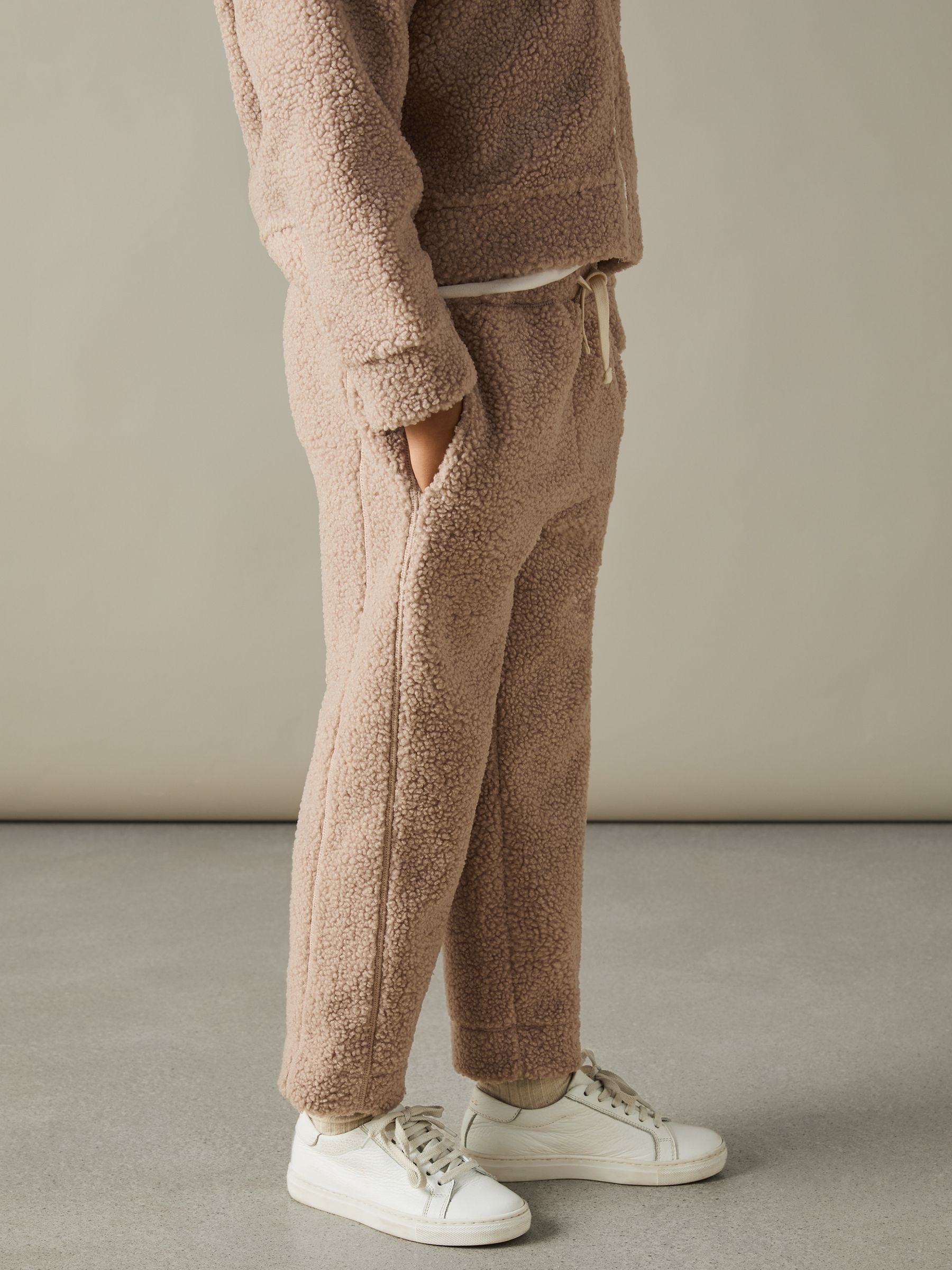 4-9 yrs Fleece Hoodie and Joggers Set in Mink - Image 4 of 5
