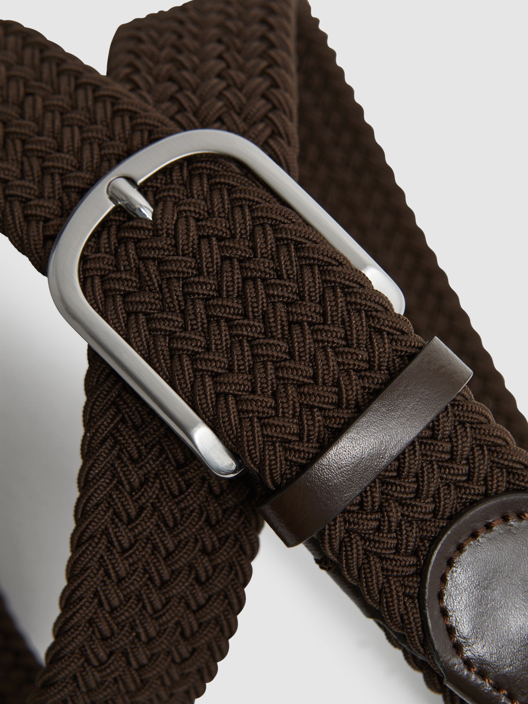 Woven Belt in Dark Brown - Image 4 of 4
