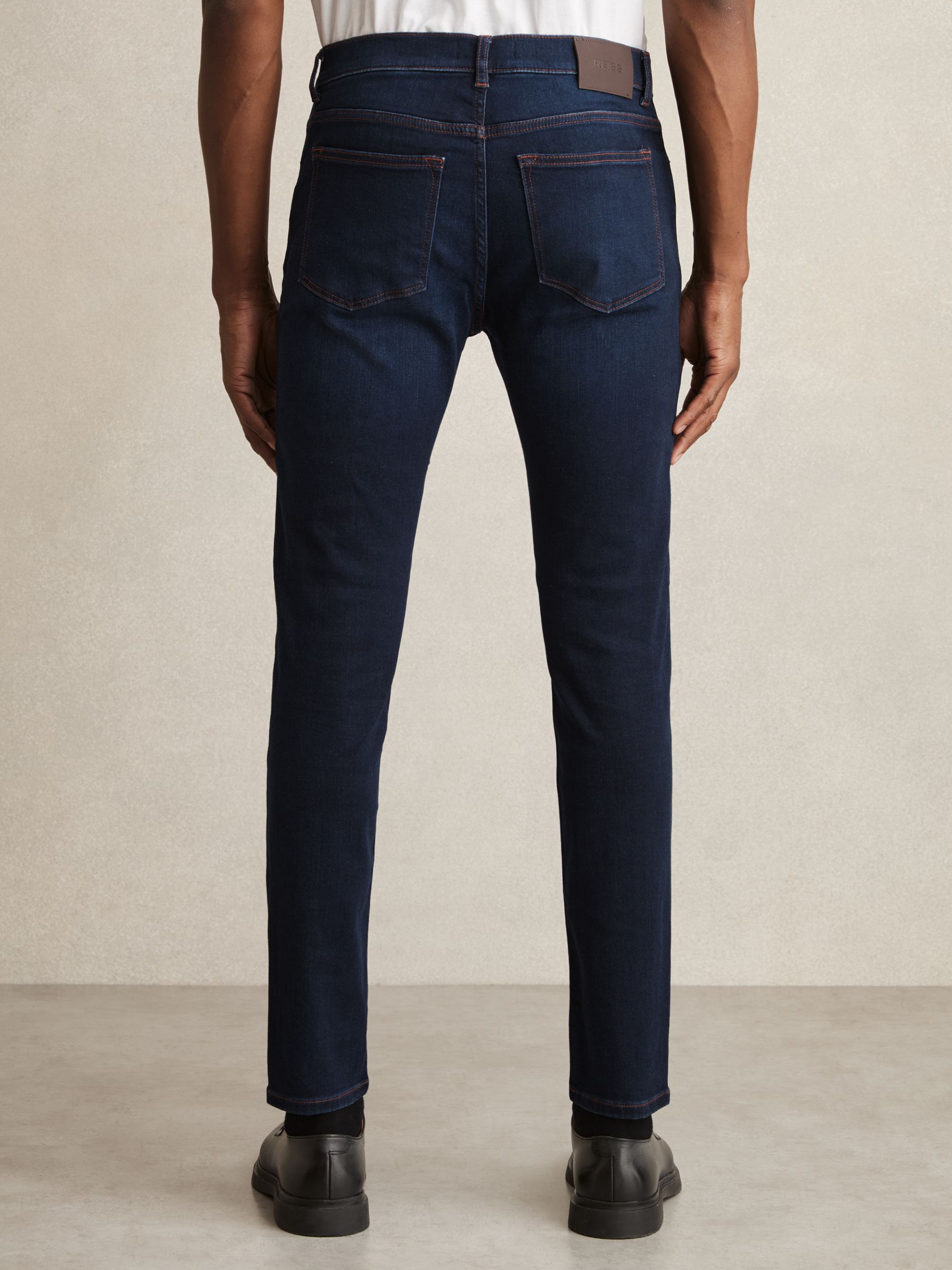 Skinny-Fit Jeans in Washed Dark Indigo - Image 5 of 6