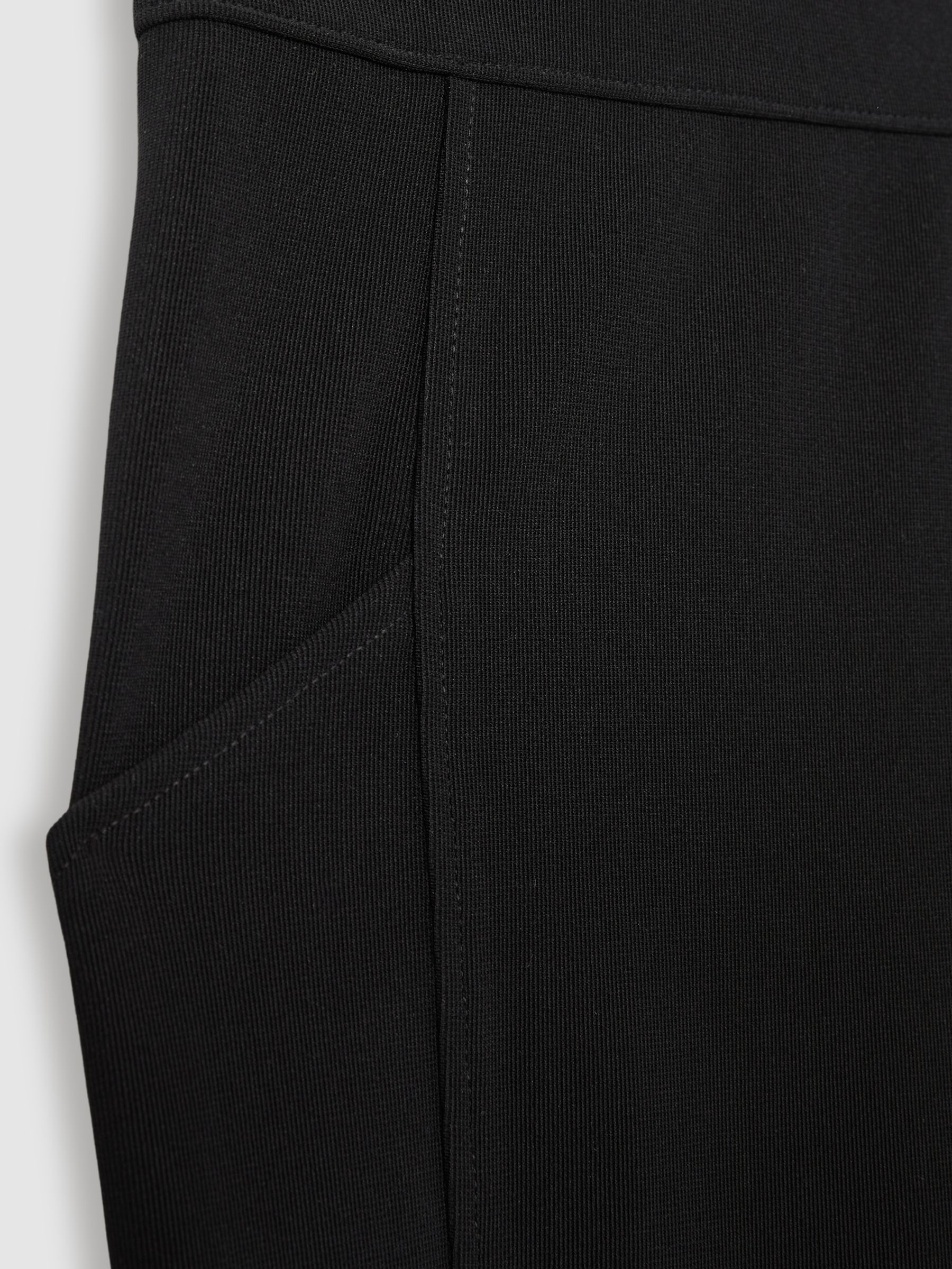 Petite Panelled Jersey Skinny-Fit Trousers in Black - Image 7 of 8