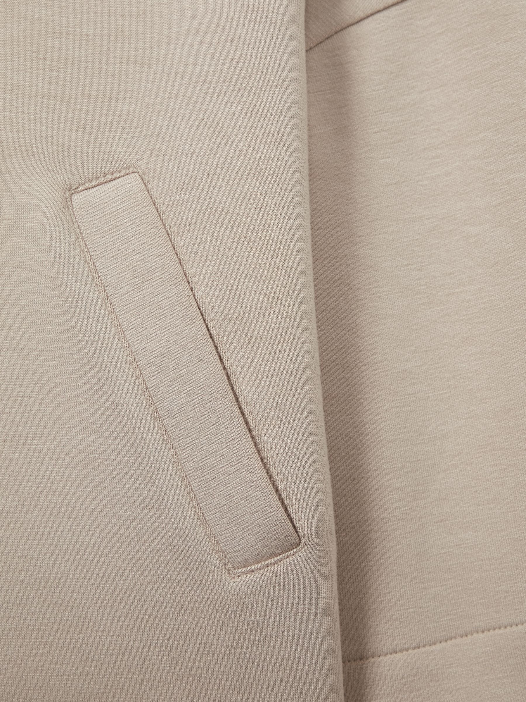 Junior Cropped Jersey Hoodie in Mink - Image 4 of 4