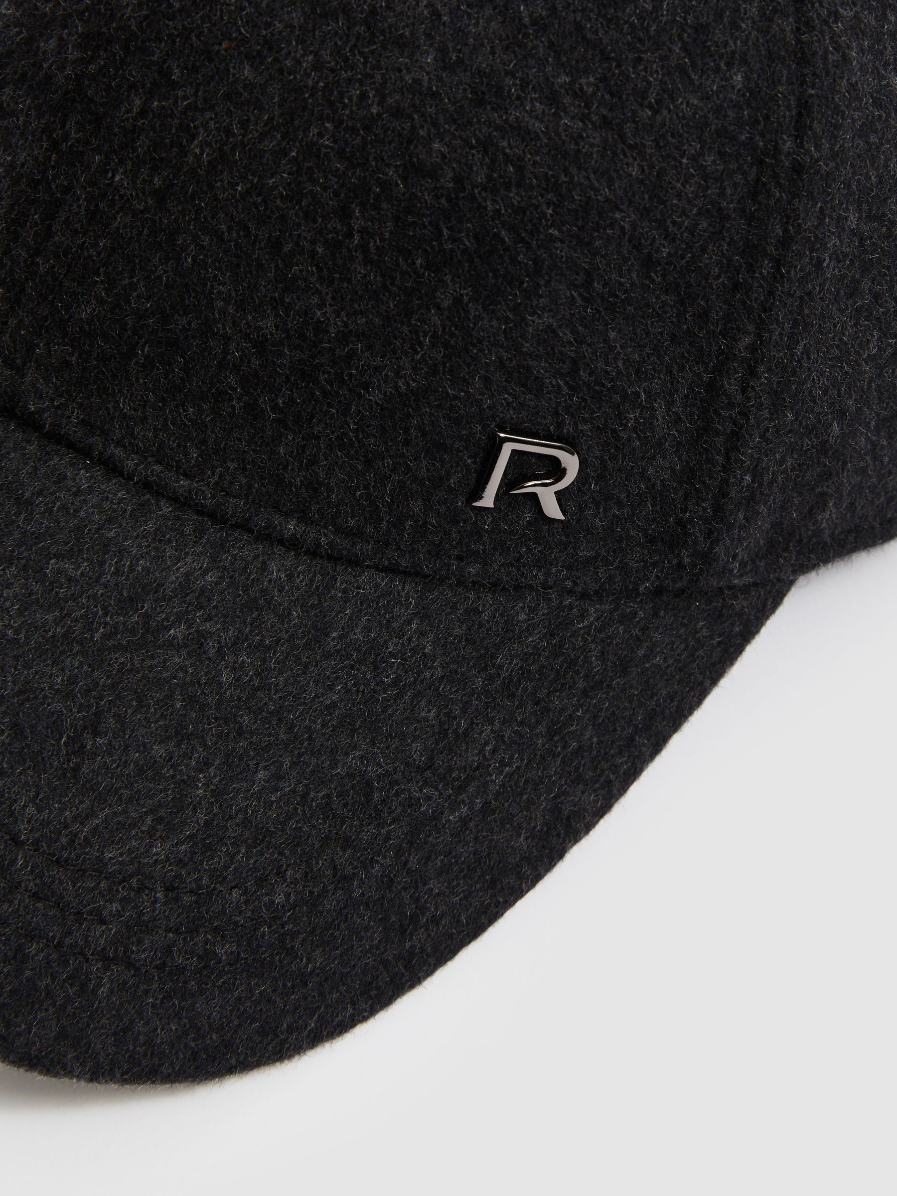 Wool-Blend Brushed Felt Cap in Charcoal/Black Oxy - Image 4 of 4