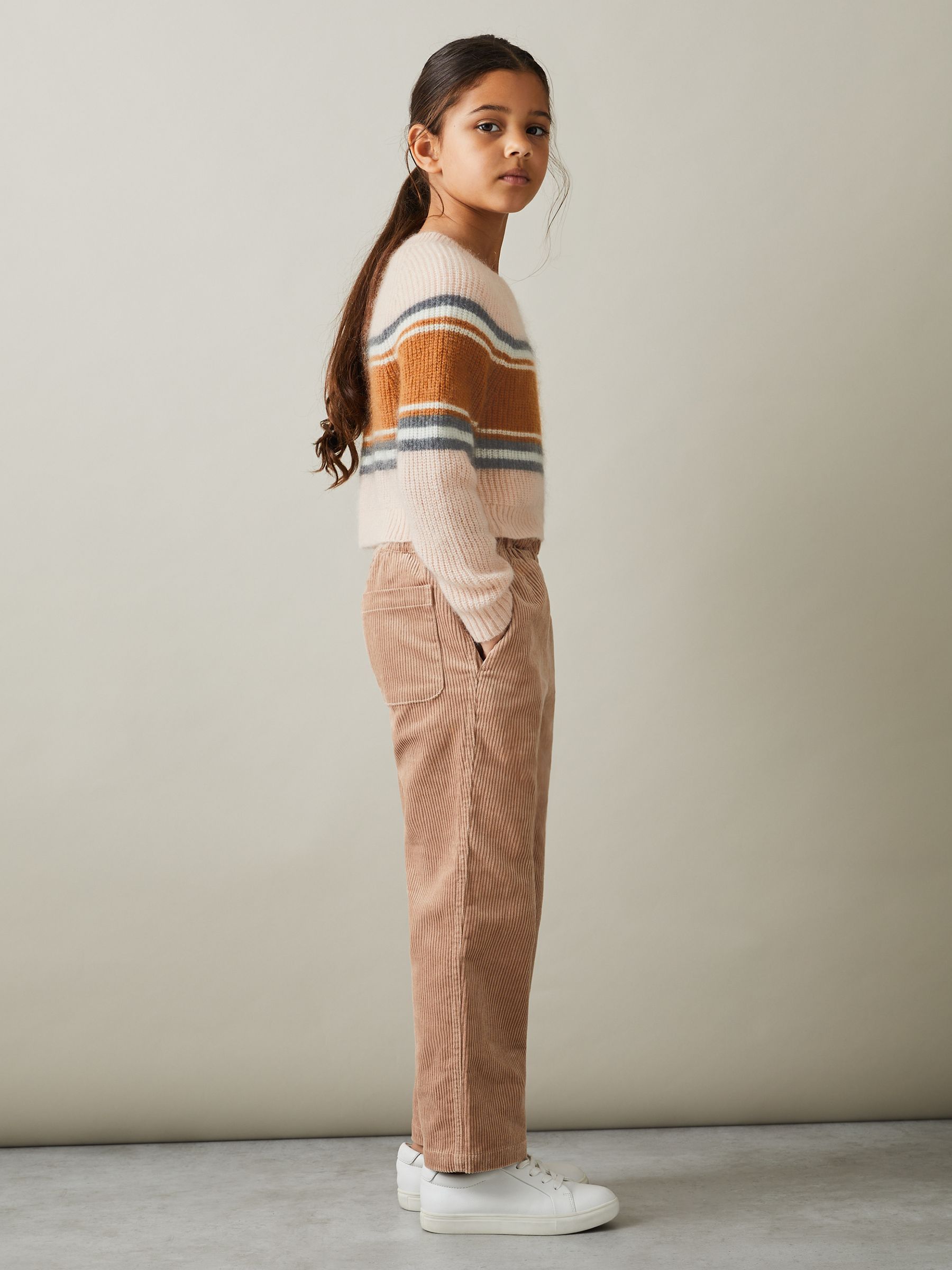 Colourblock Striped Jumper in Pink - Image 2 of 4