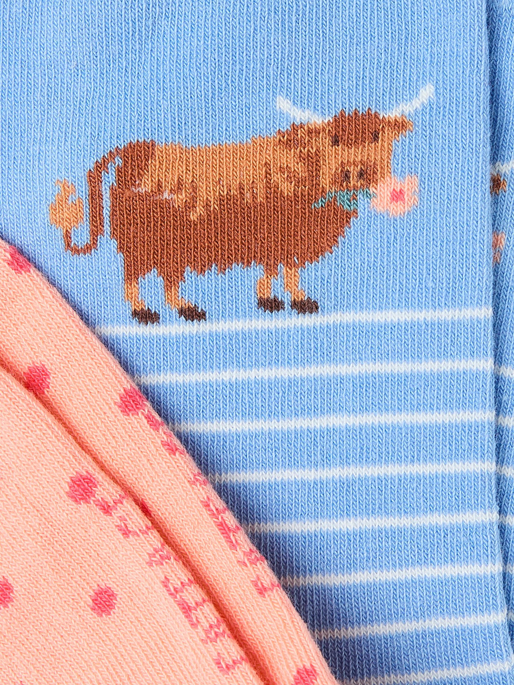 Blue Hetty Highland Cow Women's Socks - Image 2 of 2