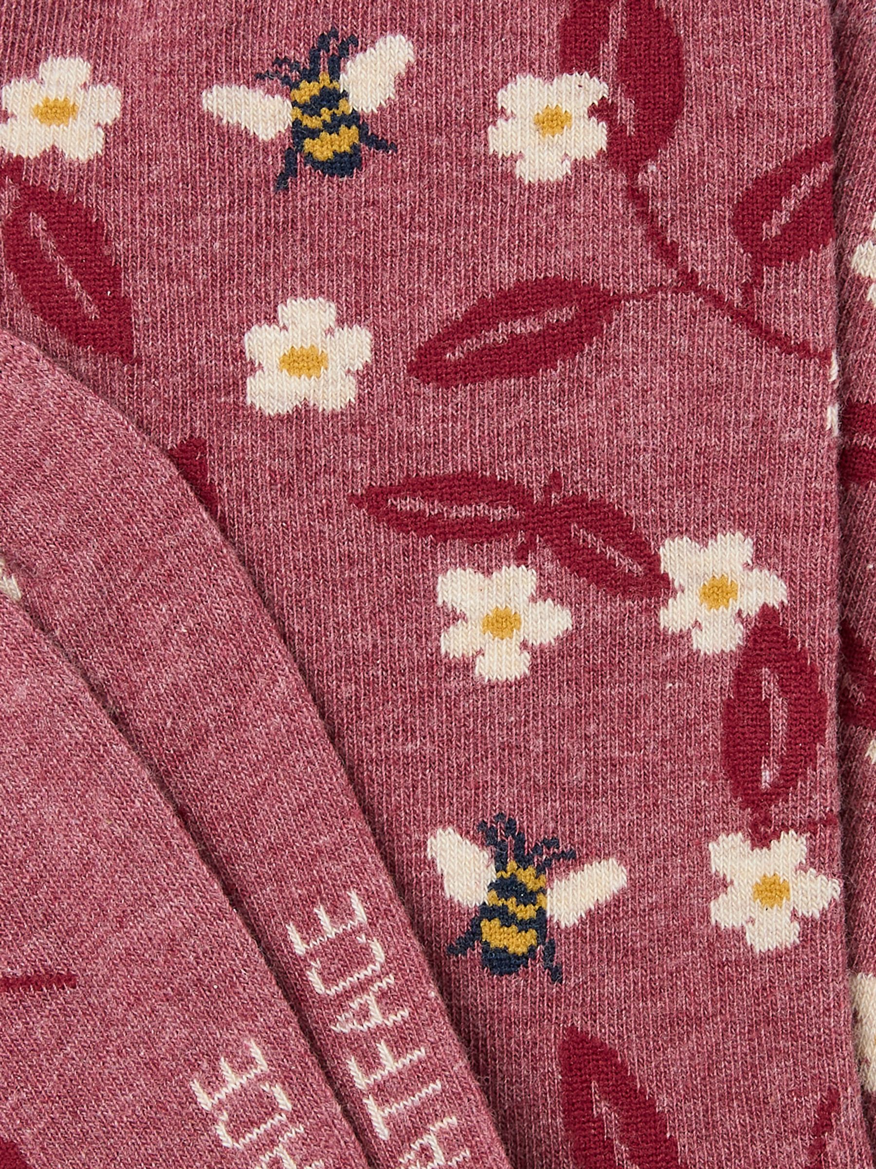 Purple Bee Floral Women's Socks - Image 3 of 3
