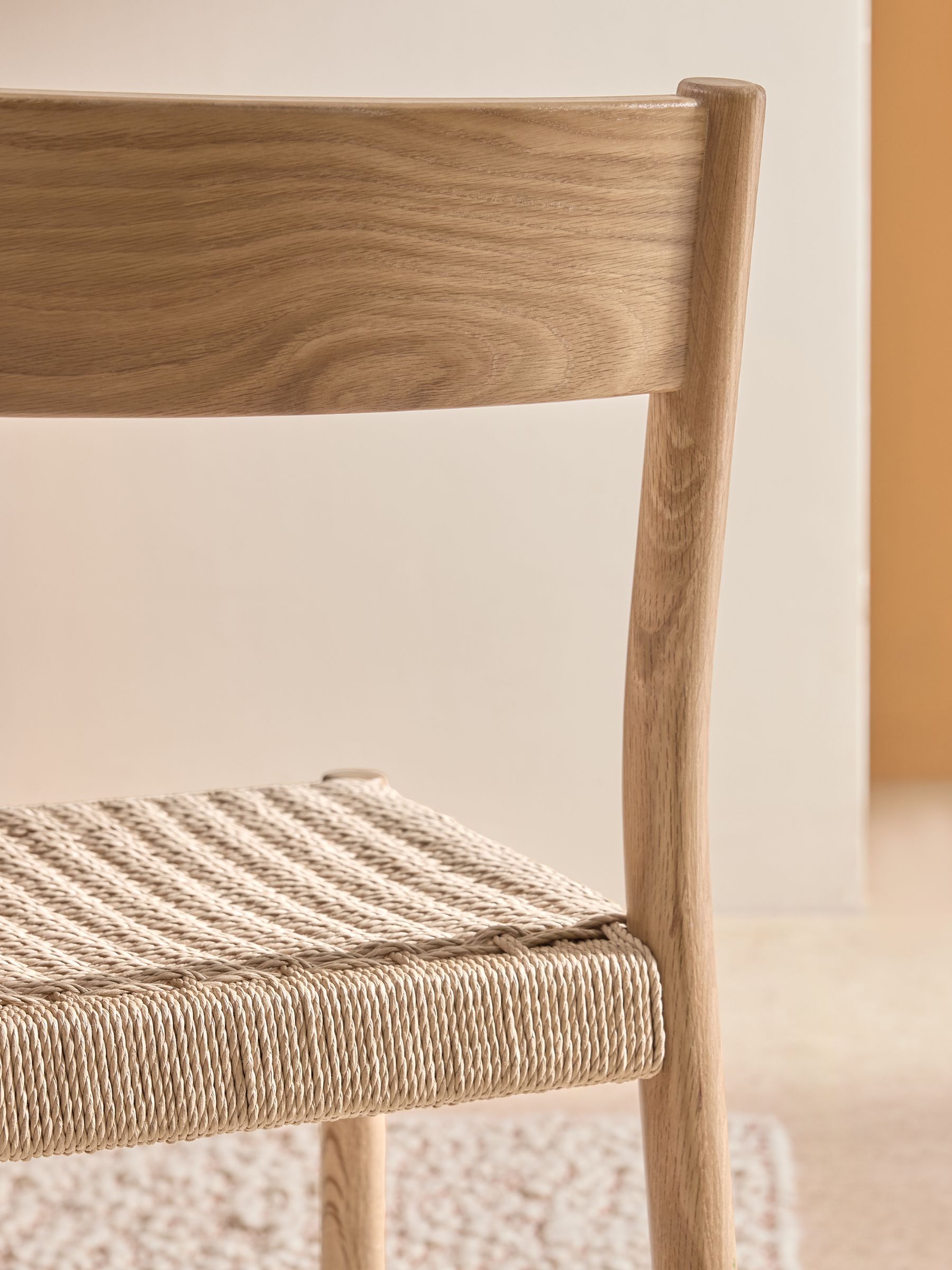 Set of 2 Natural Rhye Dining Chairs - Image 5 of 7