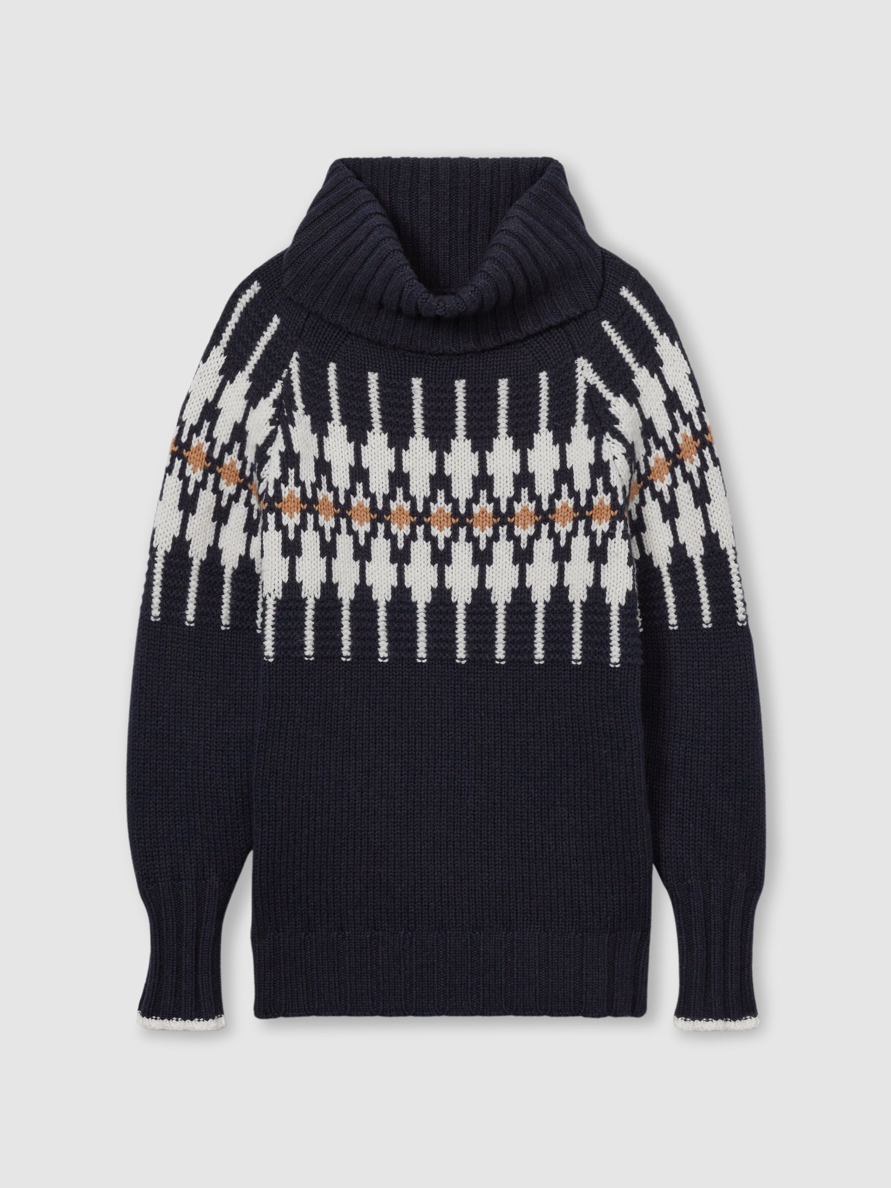 Wool-Blend Jumper in Navy - Image 2 of 6