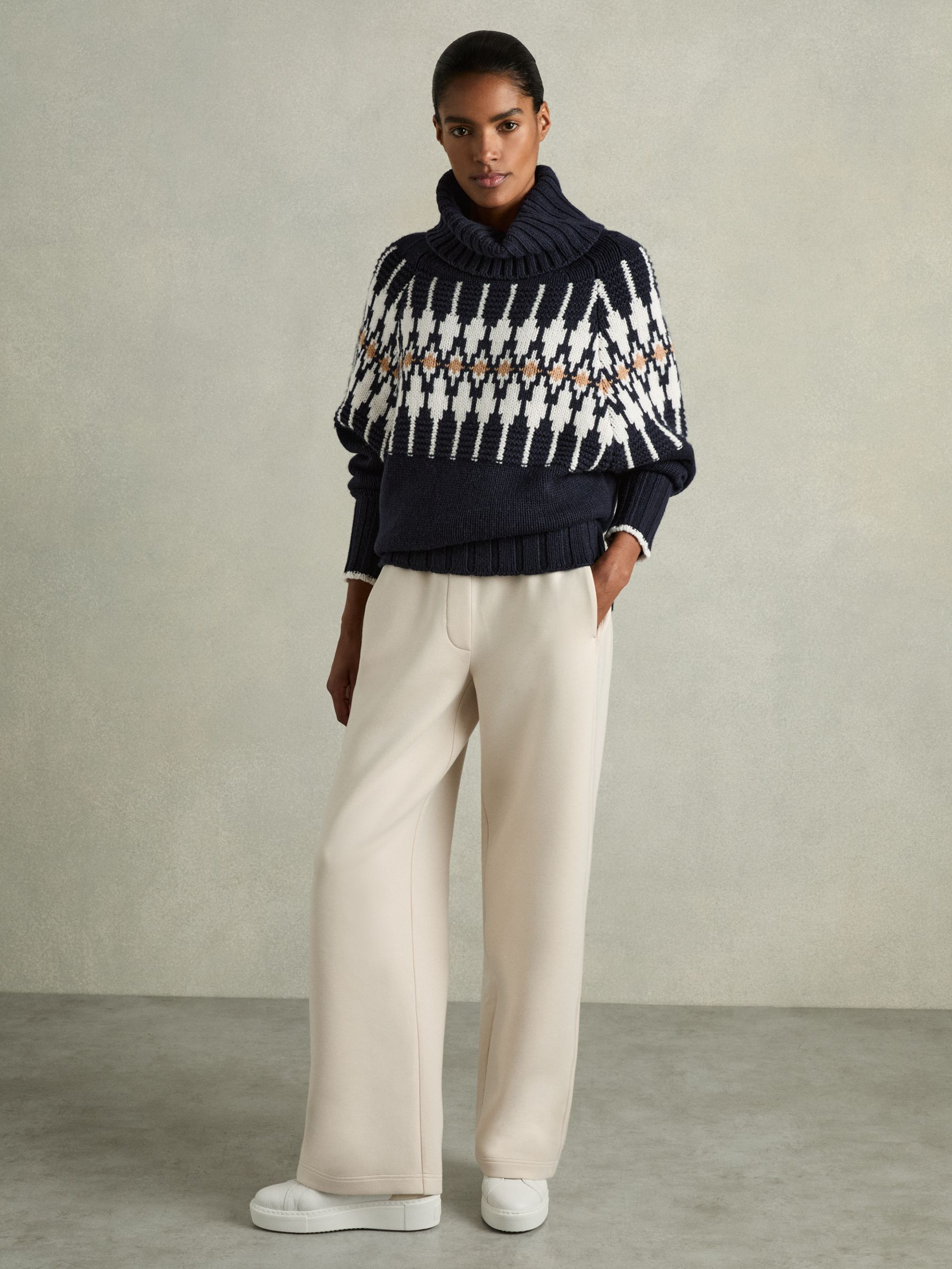 Wool-Blend Jumper in Navy - Image 3 of 6