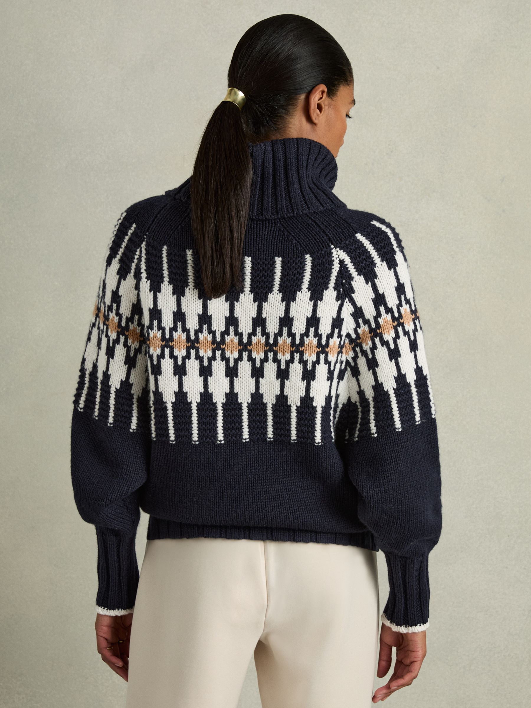 Wool-Blend Jumper in Navy - Image 5 of 6
