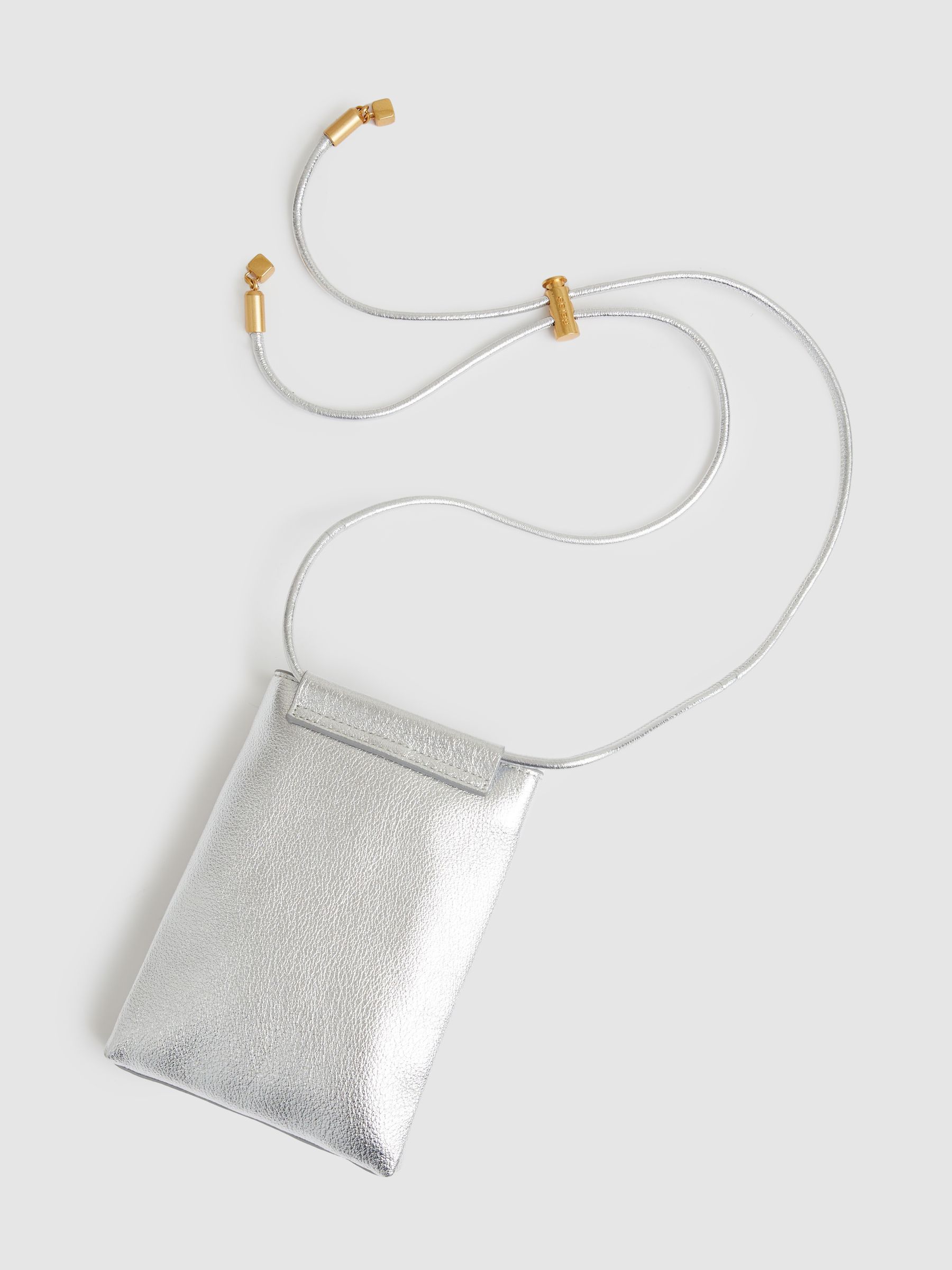 Leather Phone Holder in Silver - Image 3 of 4