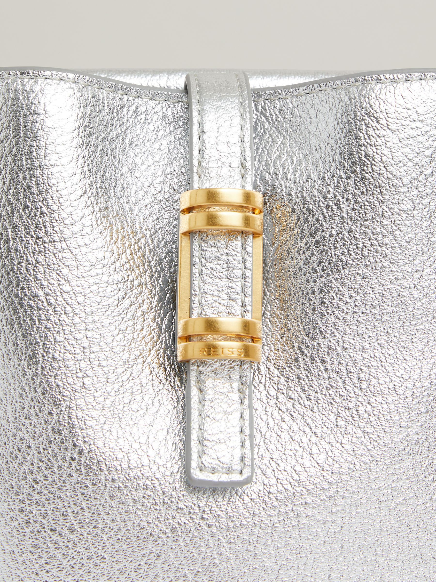 Leather Phone Holder in Silver - Image 4 of 4