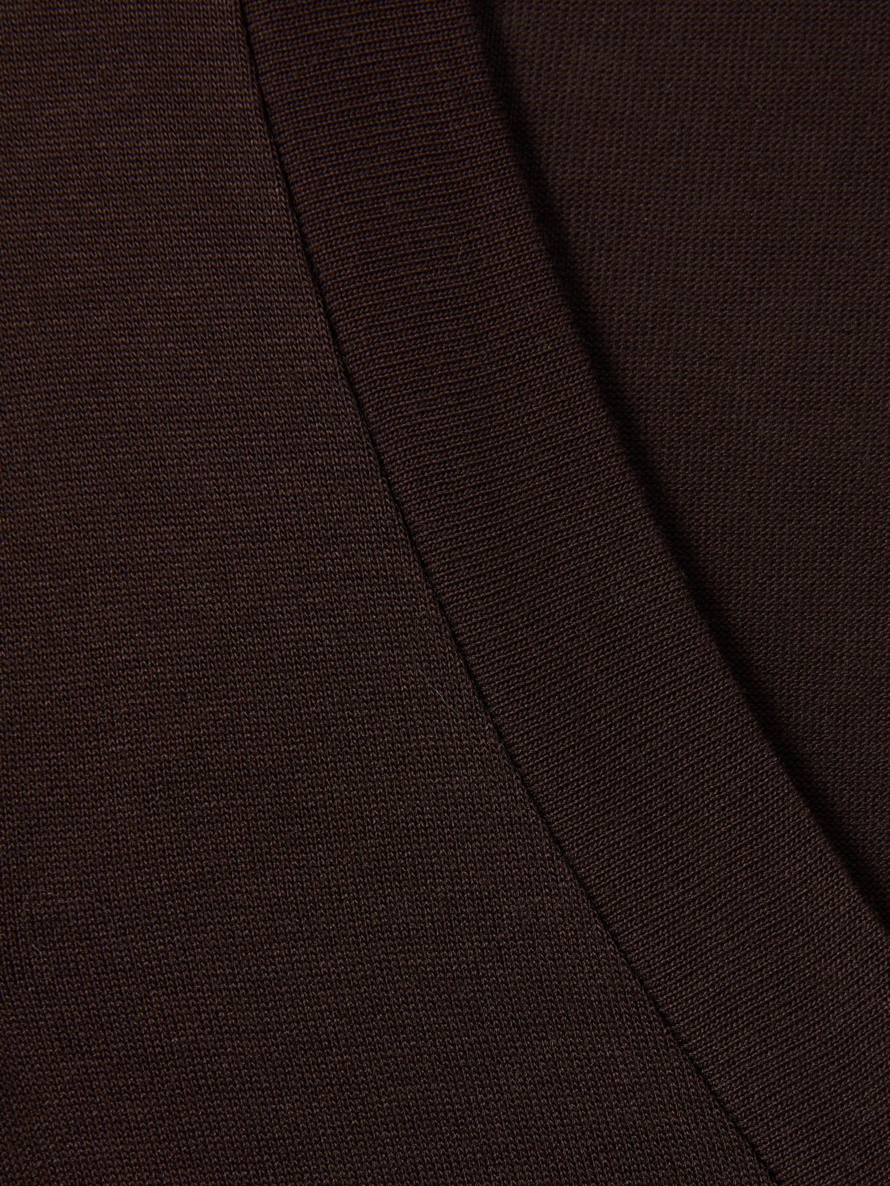 Jersey V-Neck Top in Chocolate - Image 7 of 7