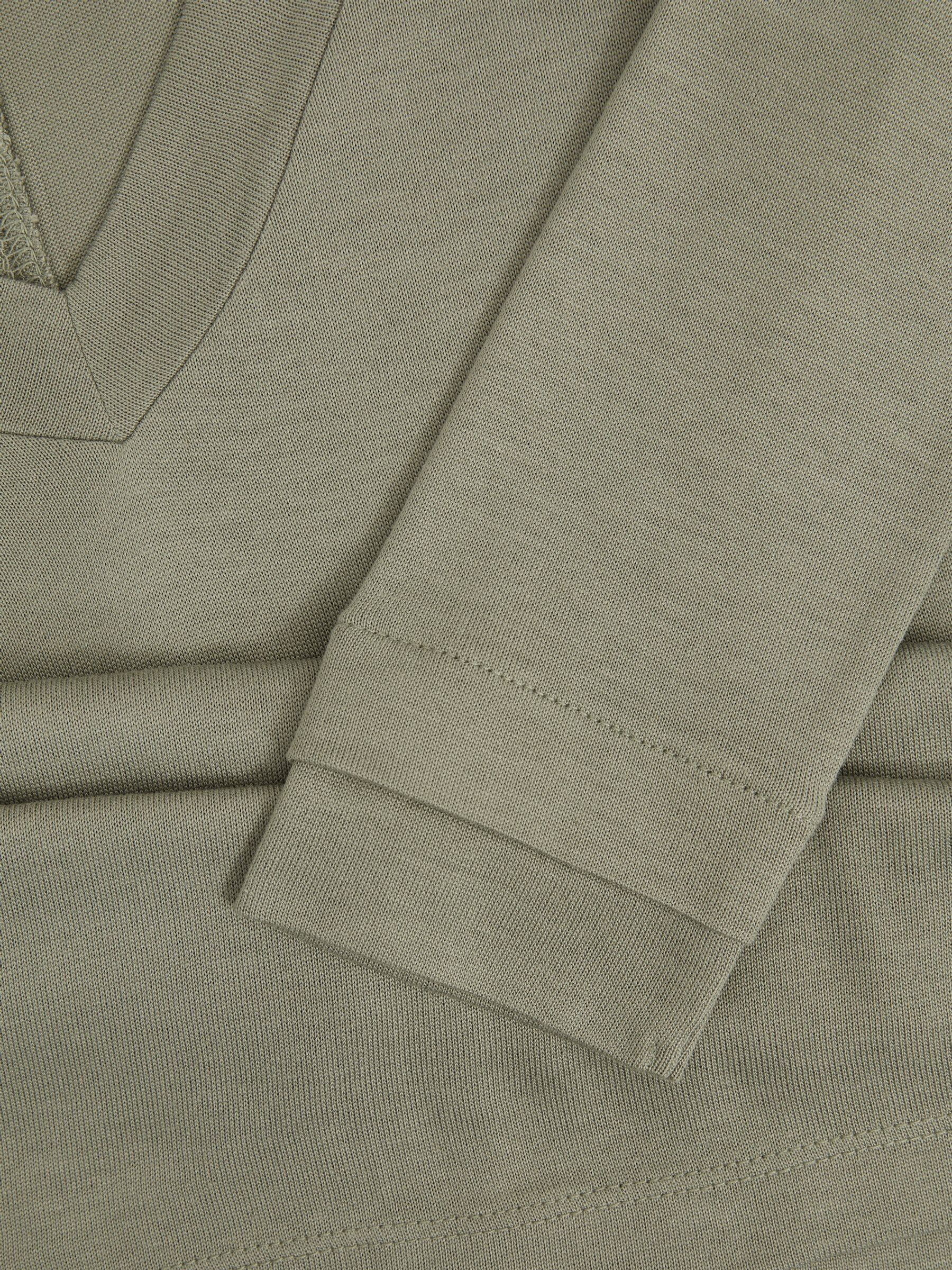 Jersey V-Neck Top in Sage - Image 6 of 6