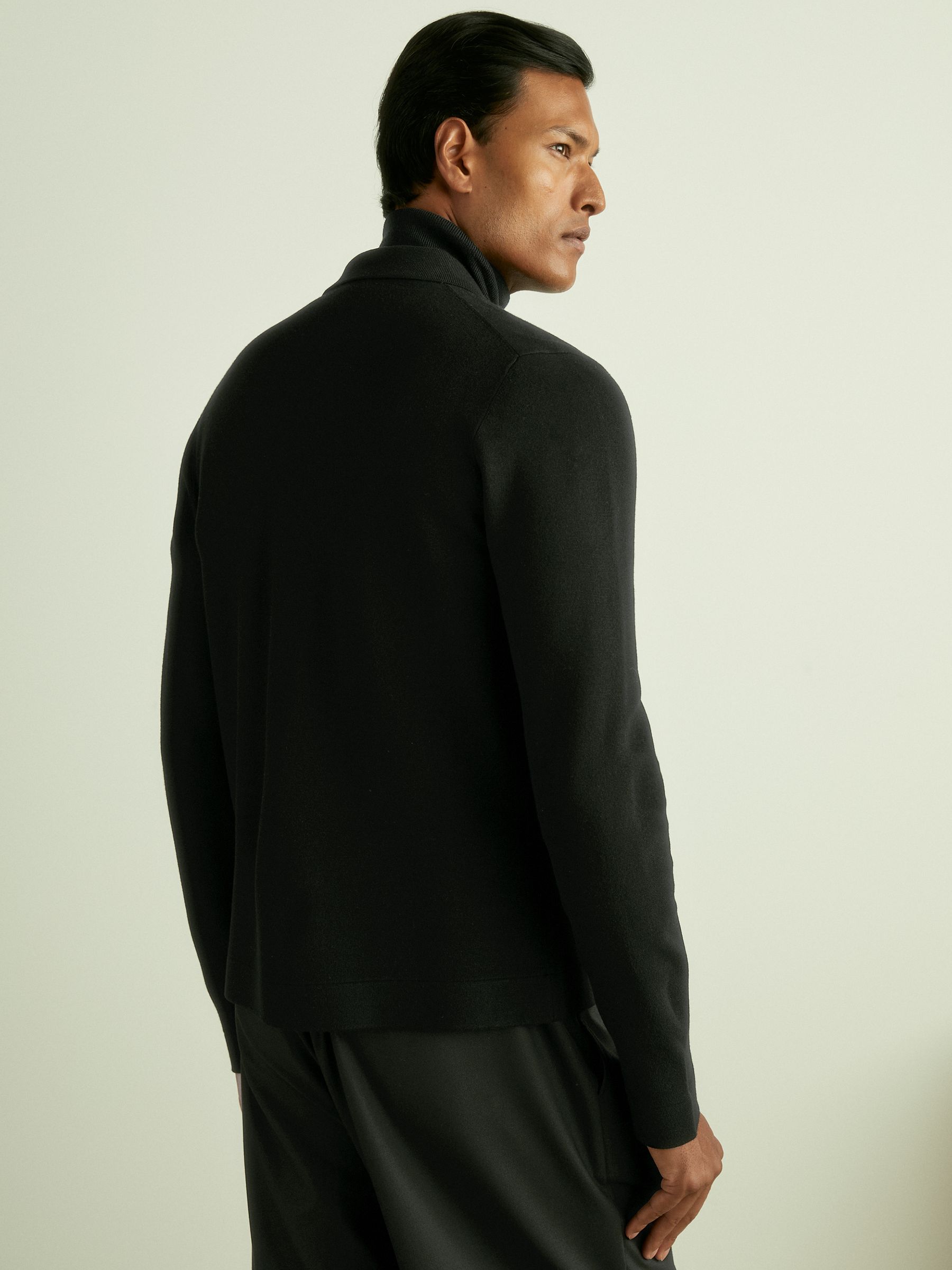 Hardware-Embellished Cardigan in Black - Image 5 of 6
