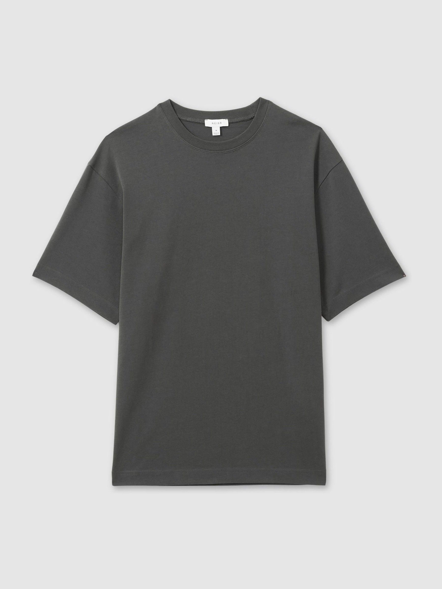 Cotton Garment-Dyed Oversized T-Shirt in Washed Black - Image 2 of 6