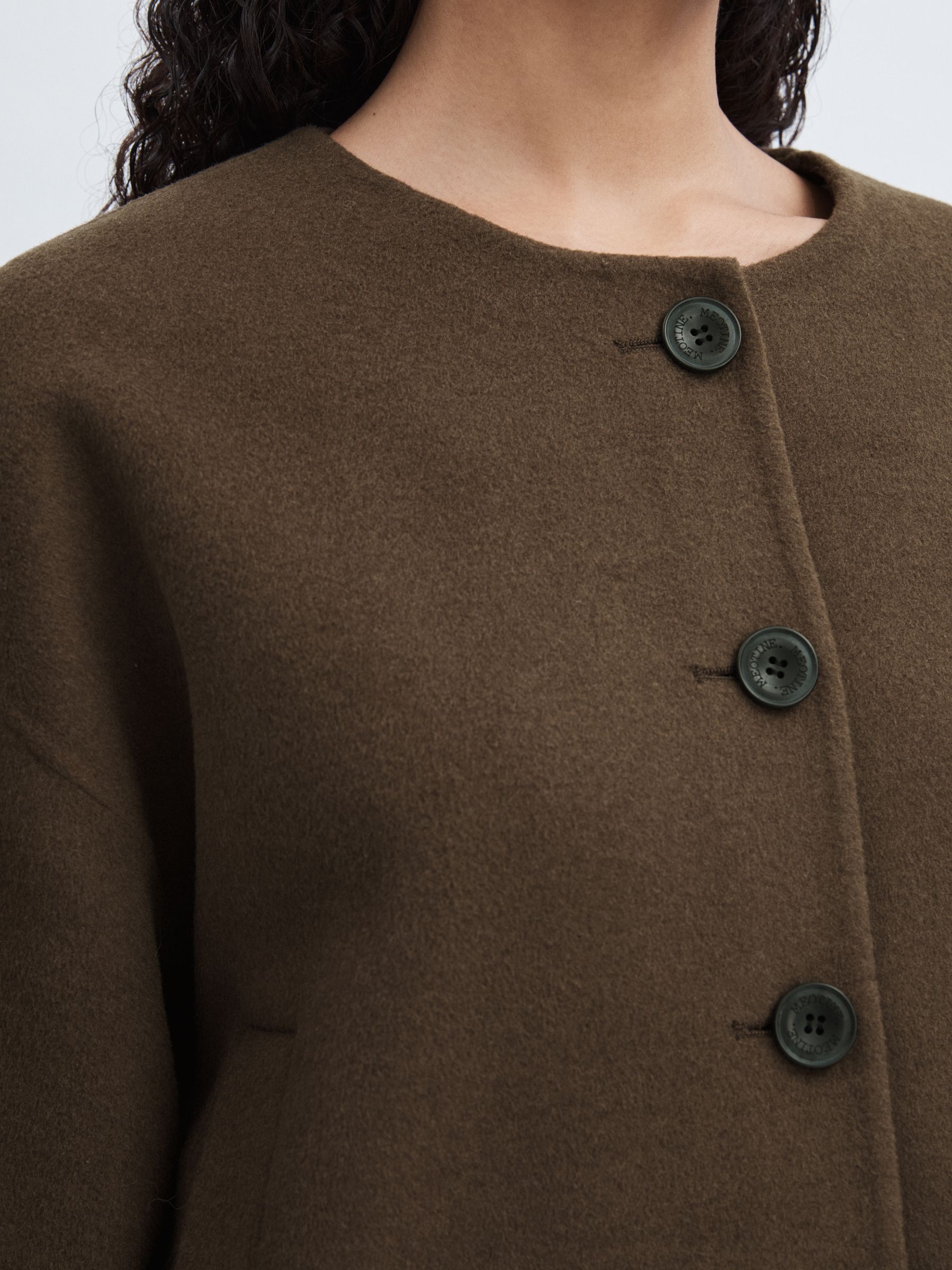 Meotine Wool-Blend Cropped Jacket in Brown - Image 4 of 7