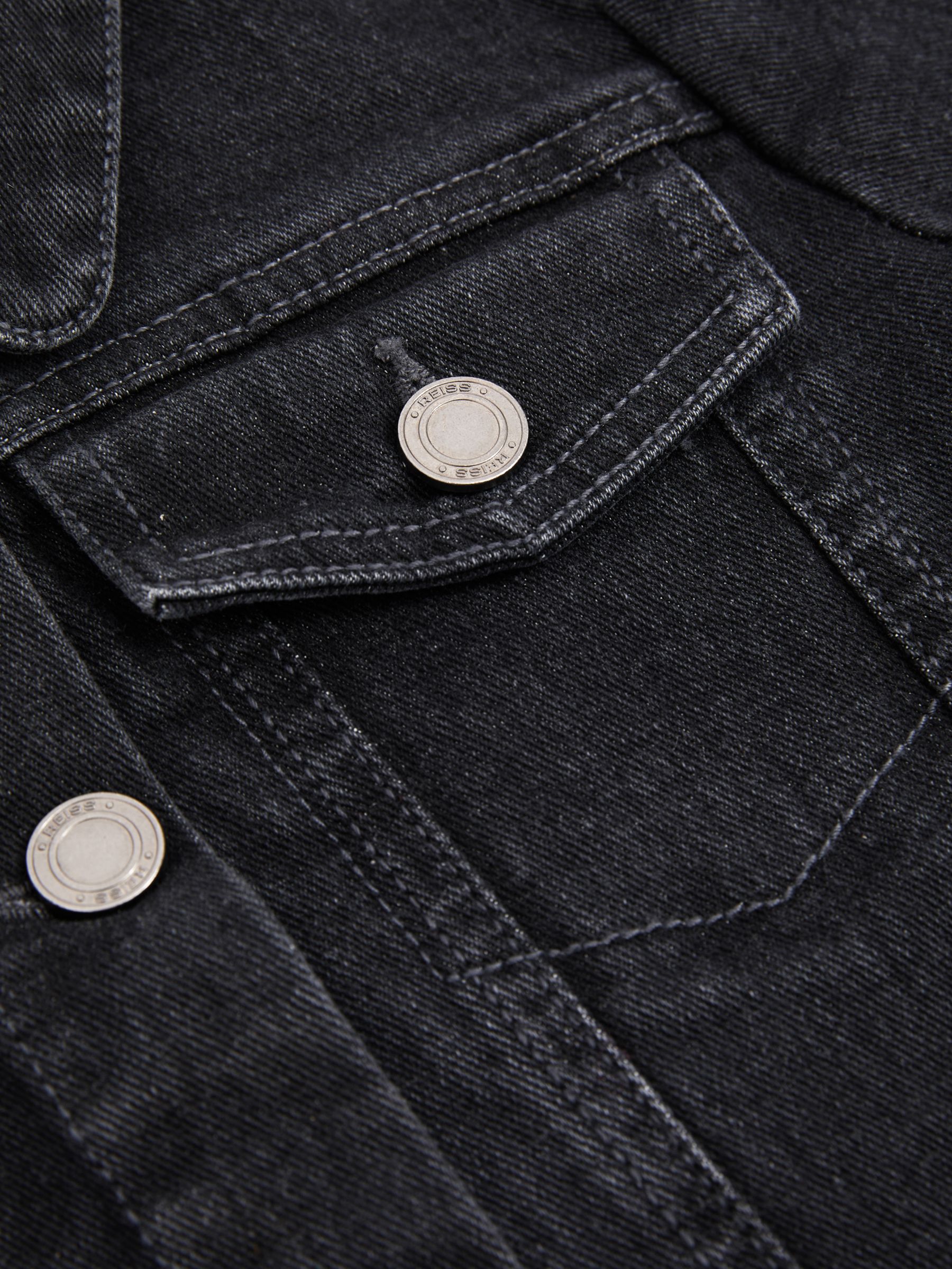 9-13 yrs Button-Front Denim Dress in Grey - Image 4 of 4
