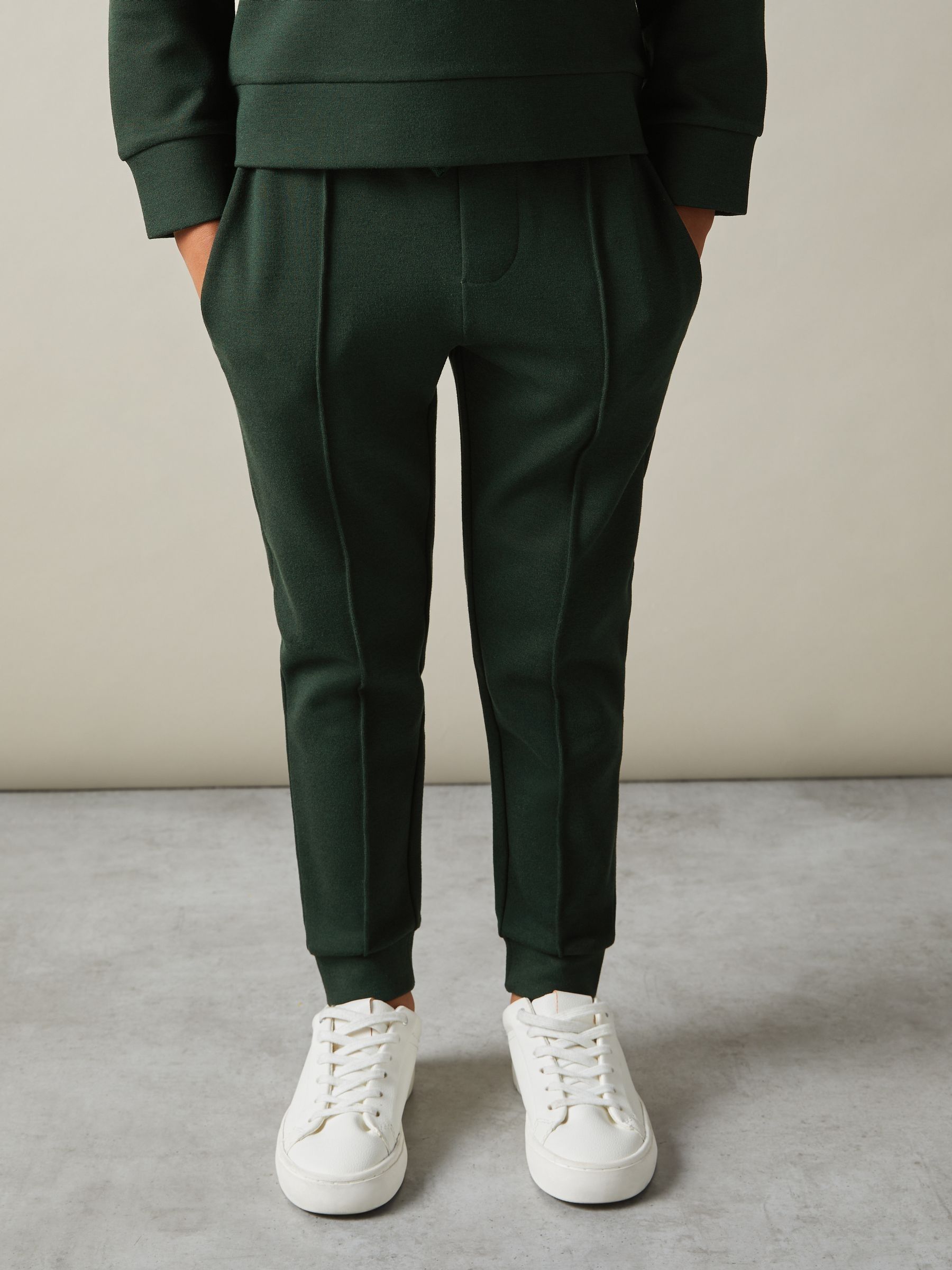 3-9 yrs Relaxed Drawstring Joggers in Emerald Green - Image 1 of 3