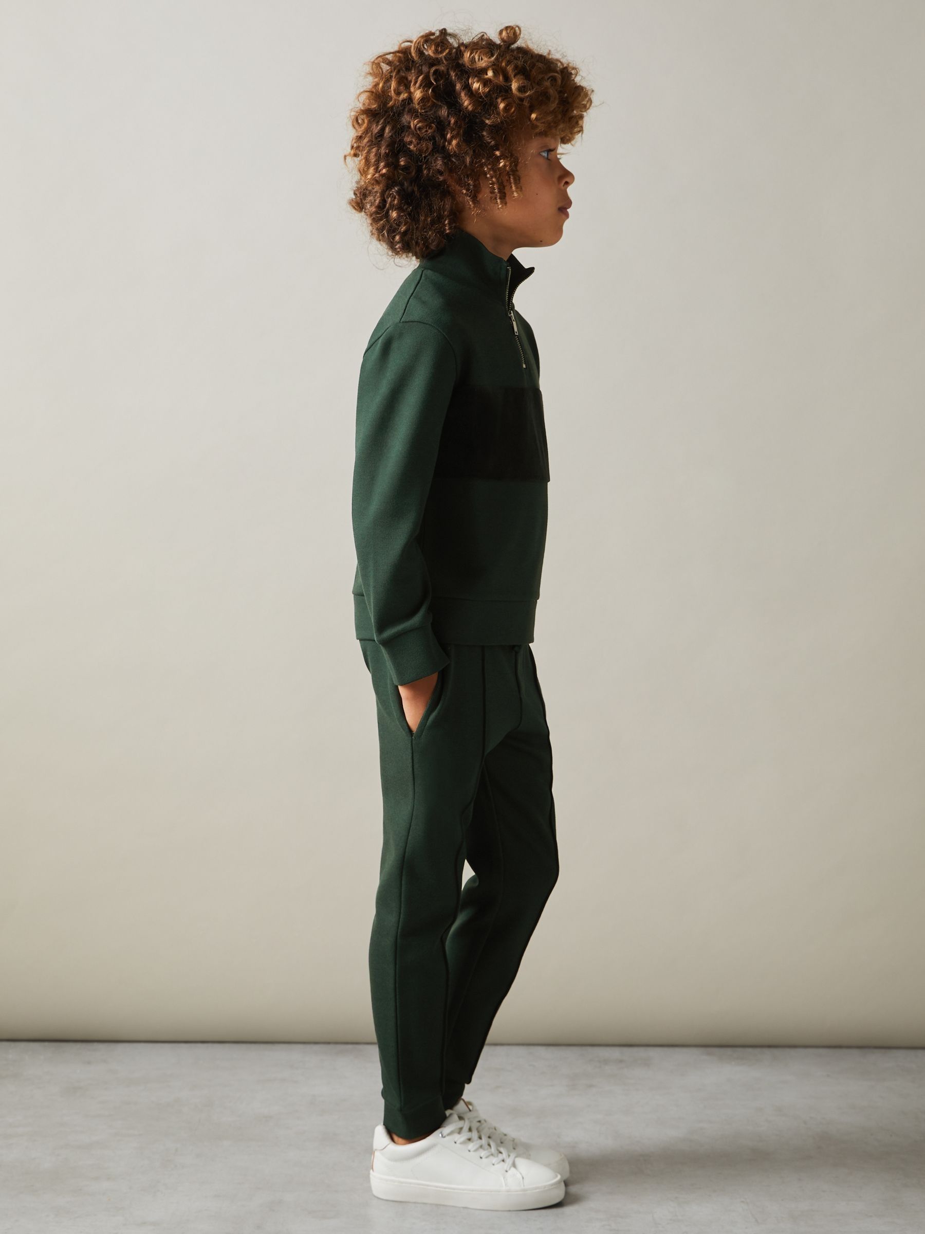 9-13 yrs Relaxed Drawstring Joggers in Emerald Green - Image 2 of 4 9-13 yrs Relaxed Drawstring Joggers in Emerald Green - Image 2 of 4