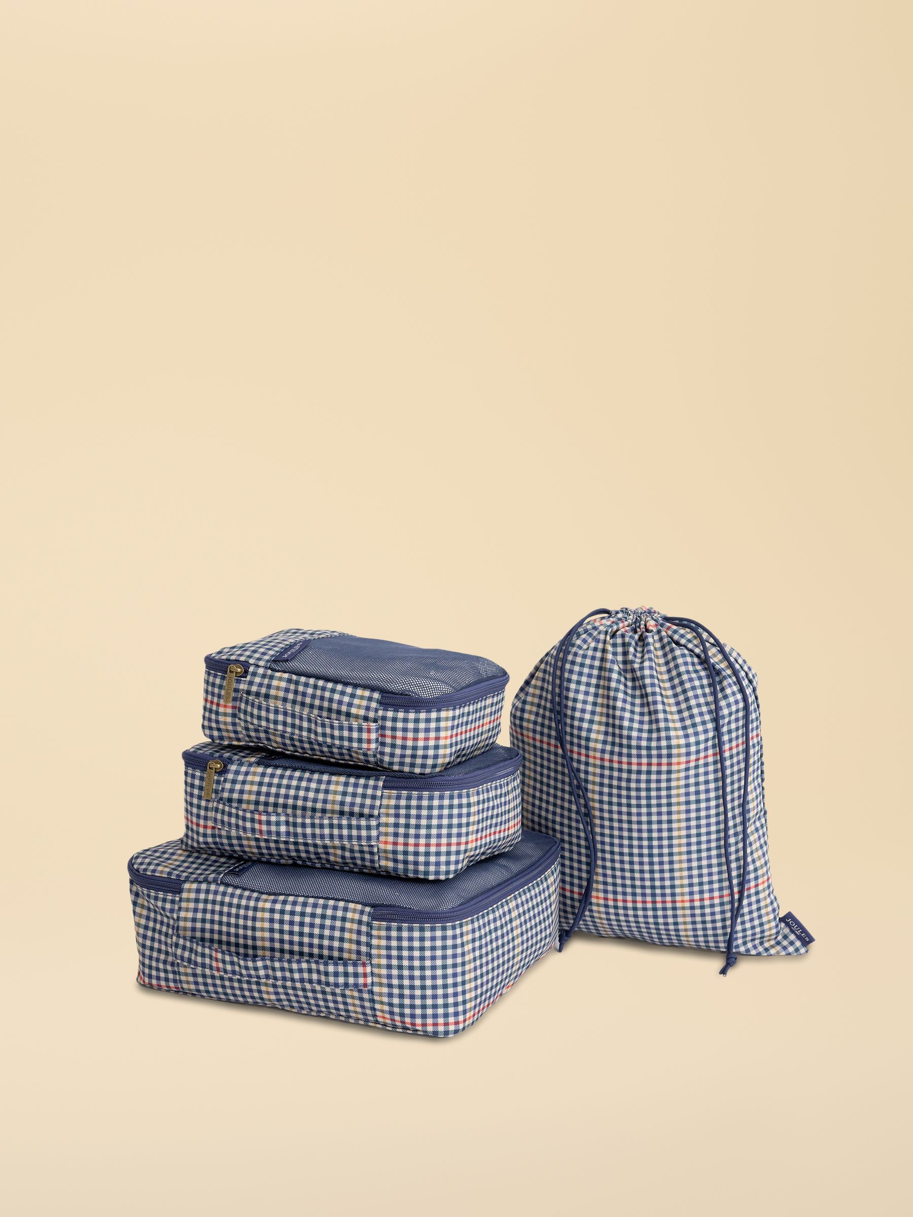 Set of 4 Henson Check Packing Cubes - Image 4 of 4 Set of 4 Henson Check Packing Cubes - Image 4 of 4