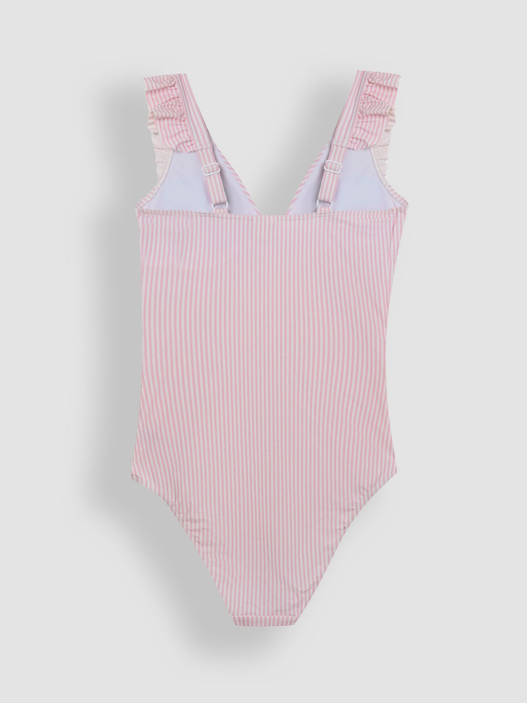 Pink Maternity Stripe Frill Sleeve V-Neck Swimsuit - Image 8 of 8