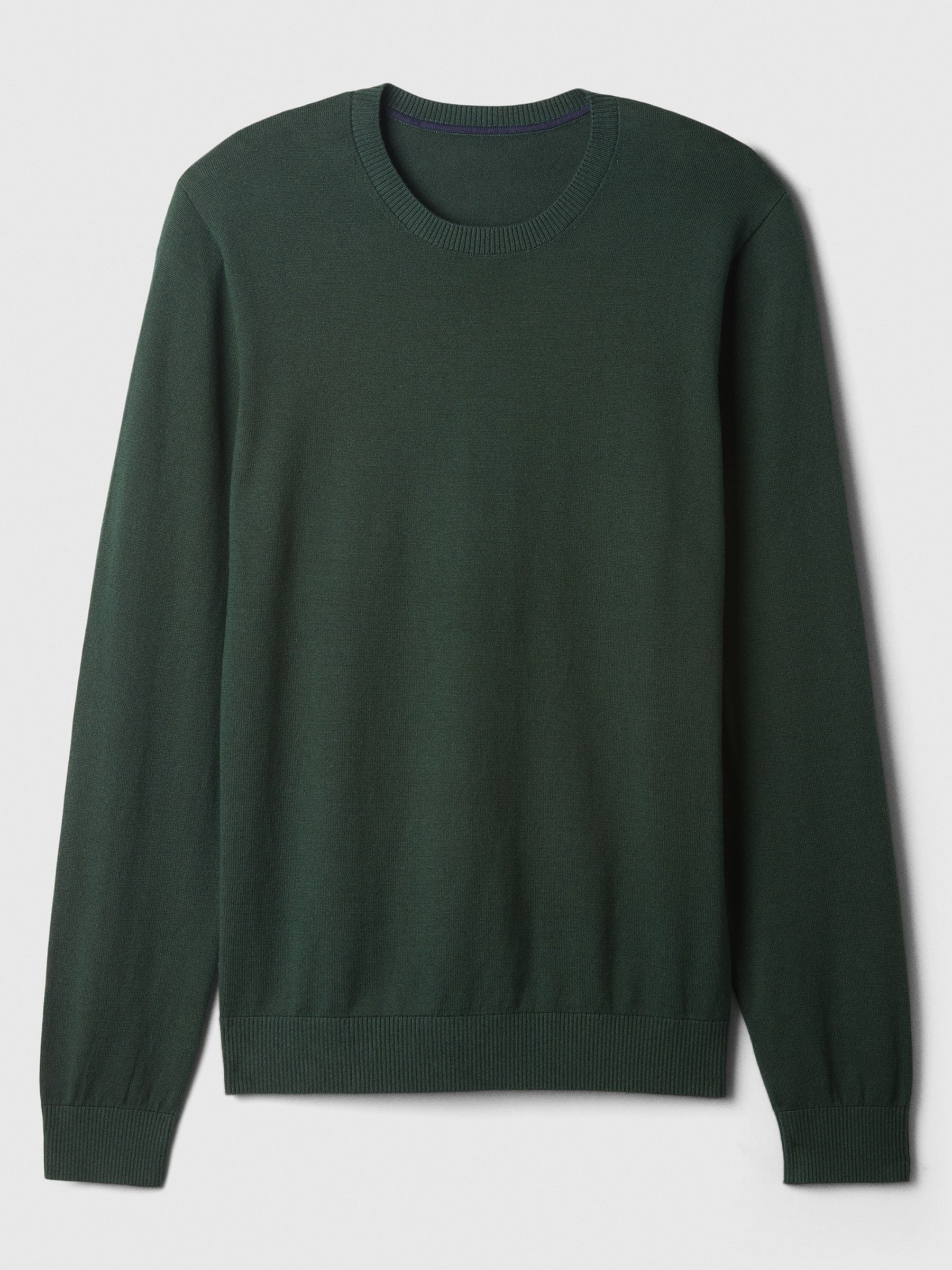Green Cotton Knit Crew Neck Jumper - Image 4 of 4