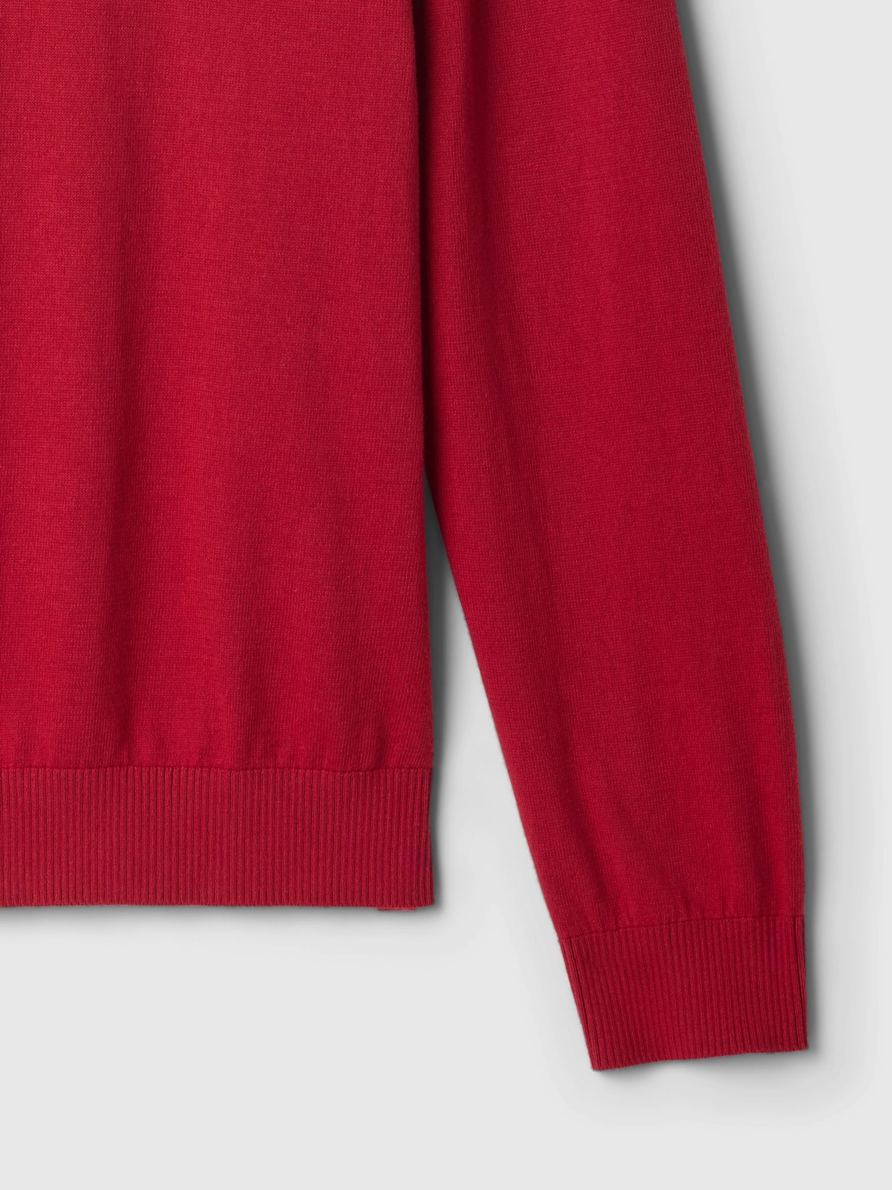 Red Cotton Knit Crew Neck Jumper - Image 5 of 5