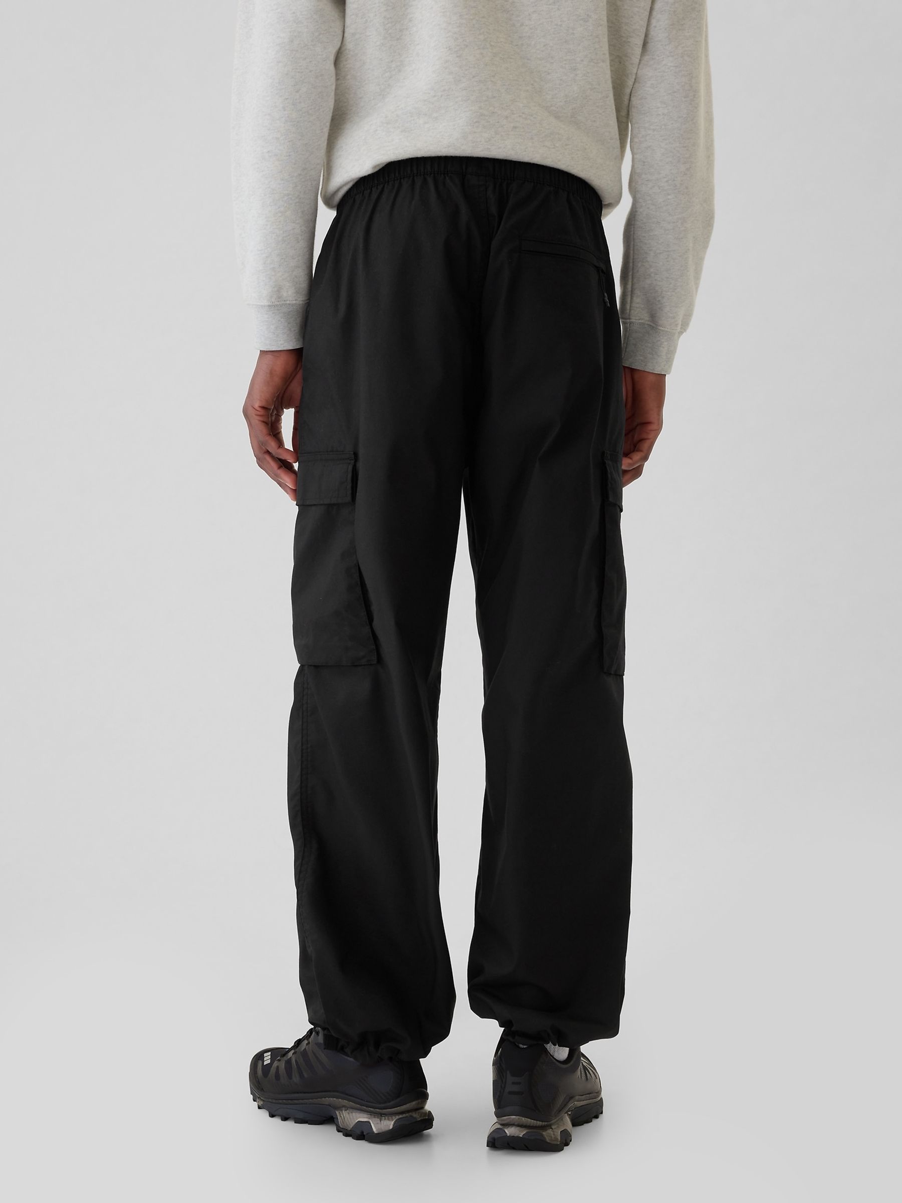 Black Baggy Cargo Trousers - Image 3 of 5