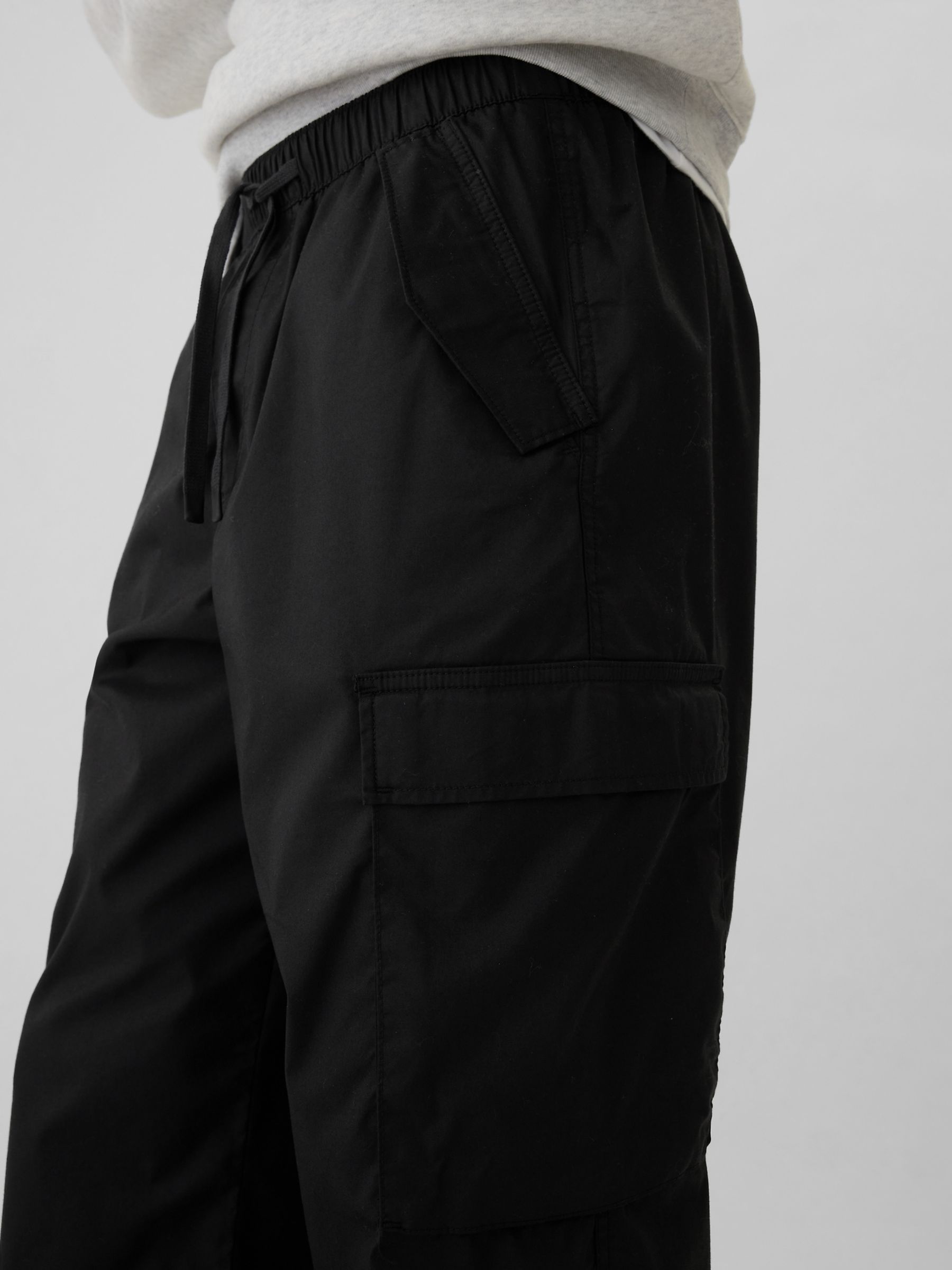 Black Baggy Cargo Trousers - Image 5 of 5