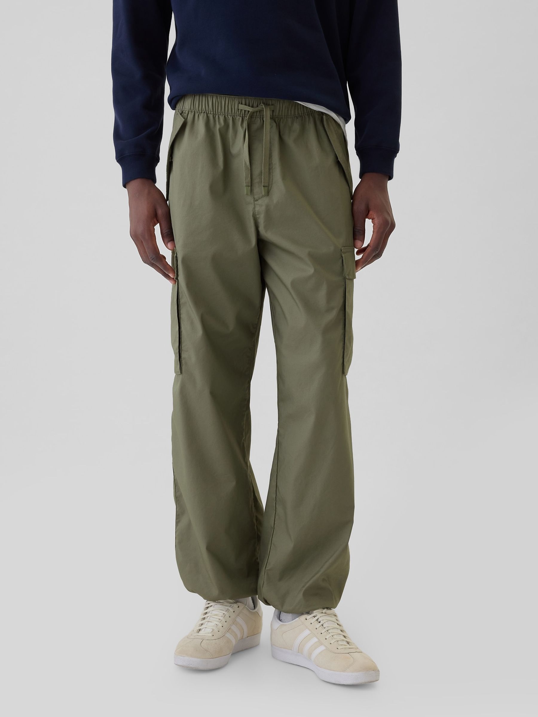 Green Baggy Cargo Trousers - Image 2 of 5