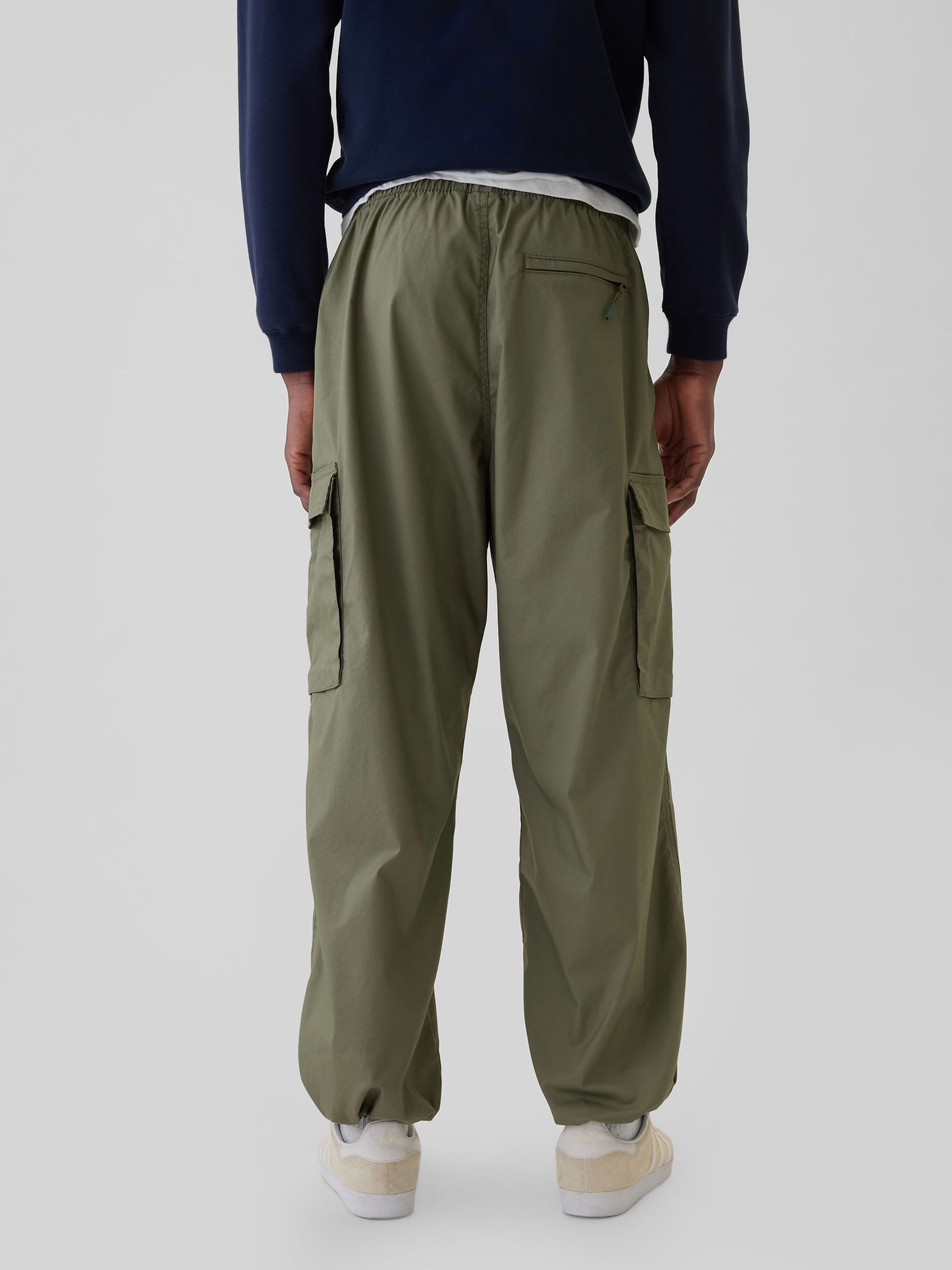 Green Baggy Cargo Trousers - Image 3 of 5