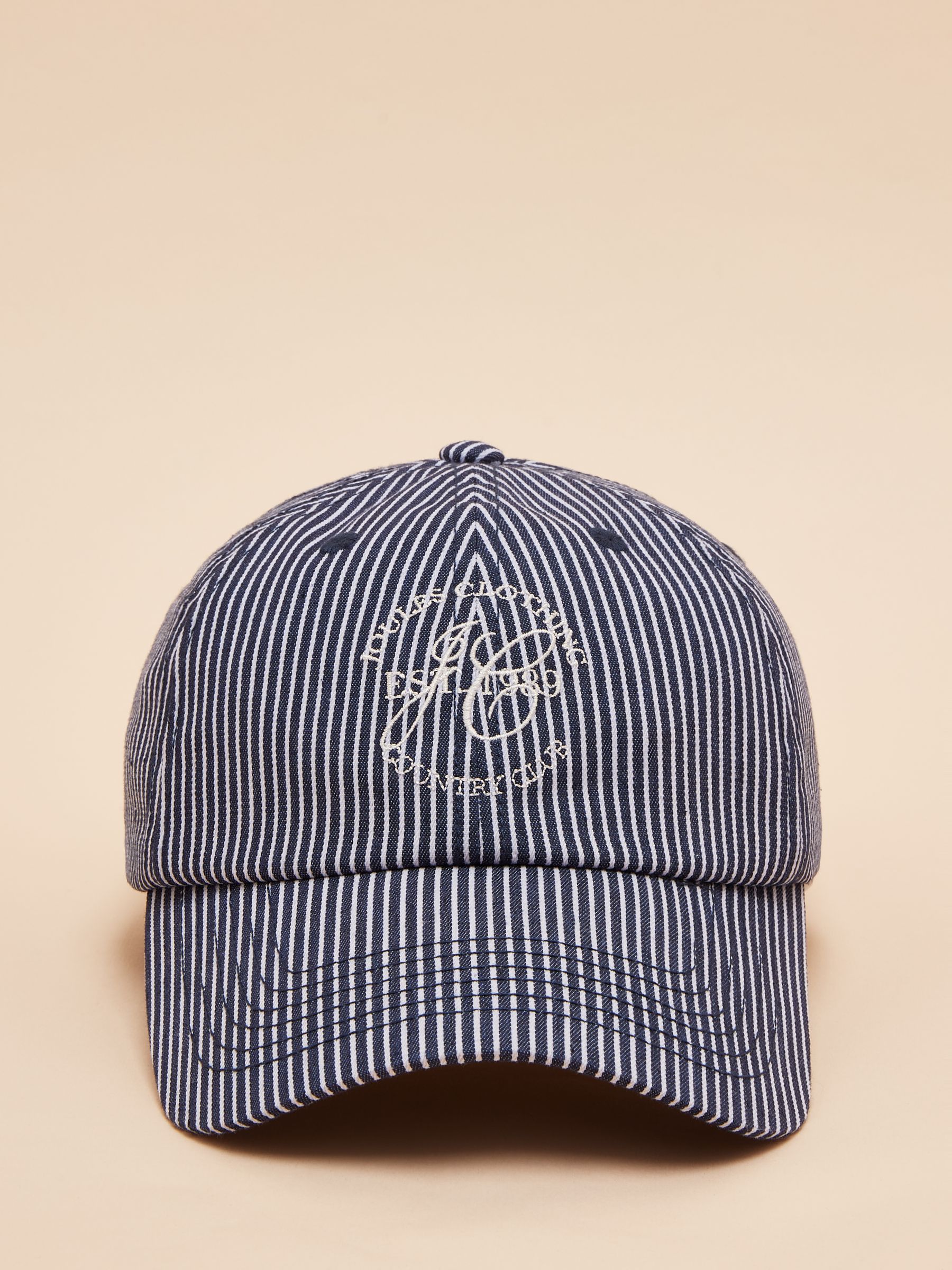 Daley Navy Stripe Cap - Image 4 of 9