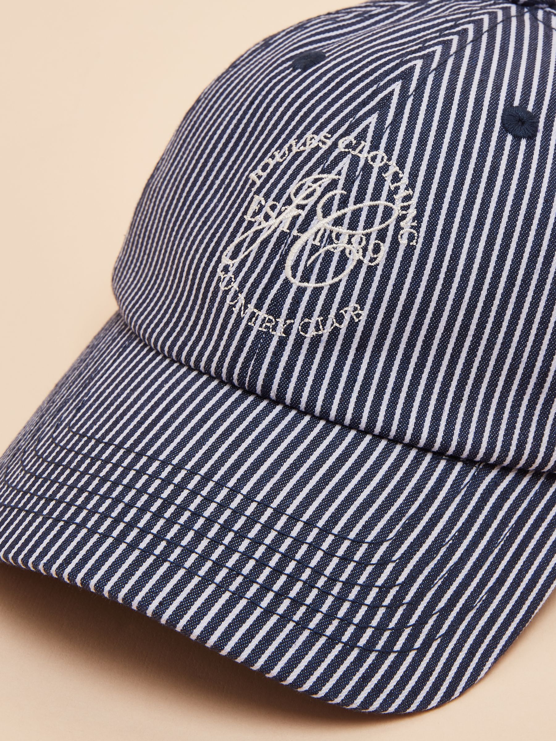 Daley Navy Stripe Cap - Image 8 of 9