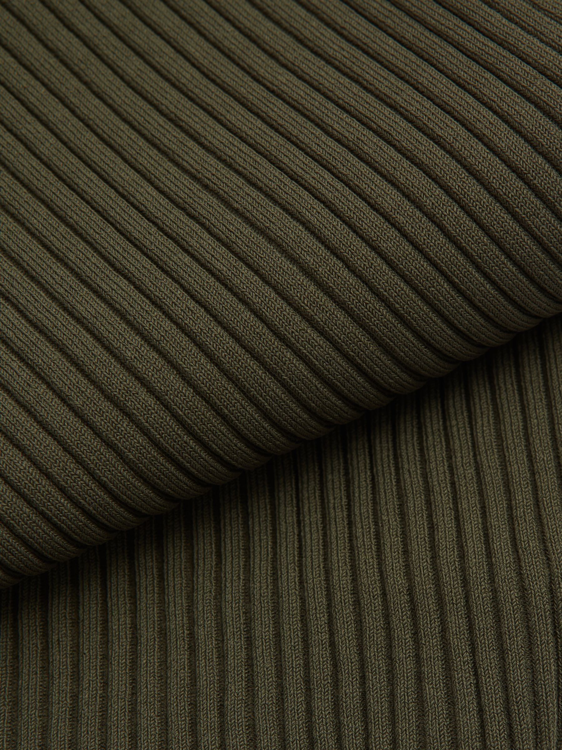 Good American Ribbed Midi Skirt in Army Green - image 5