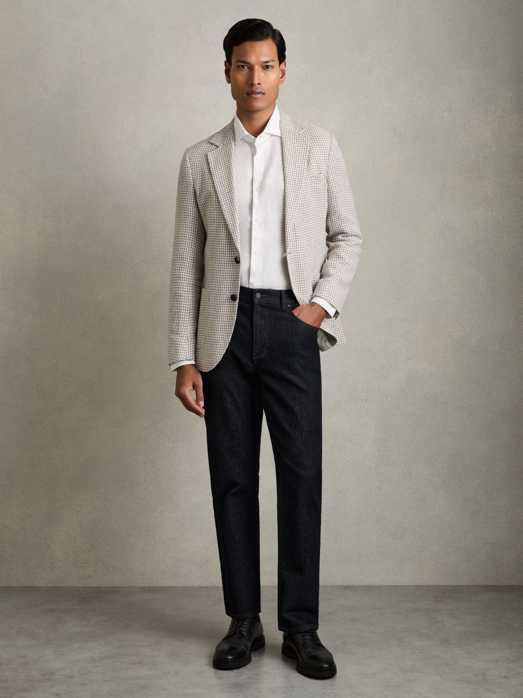 Straight-Leg Jeans in Raw Indigo - Image 1 of 7