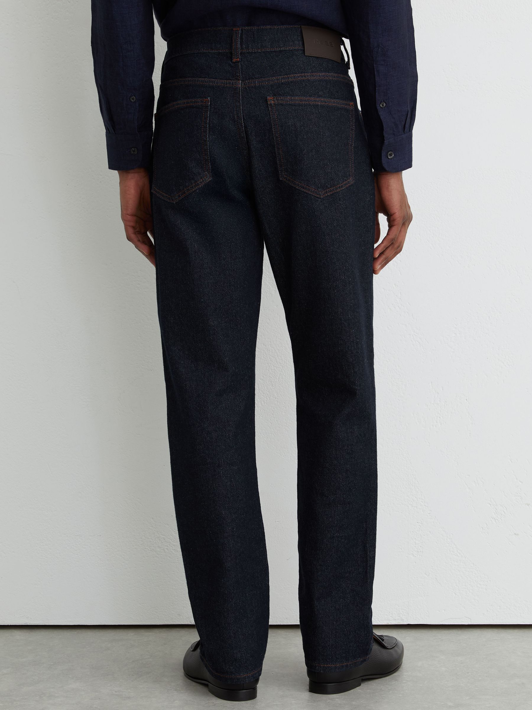 Straight-Leg Jeans in Raw Indigo - image 4