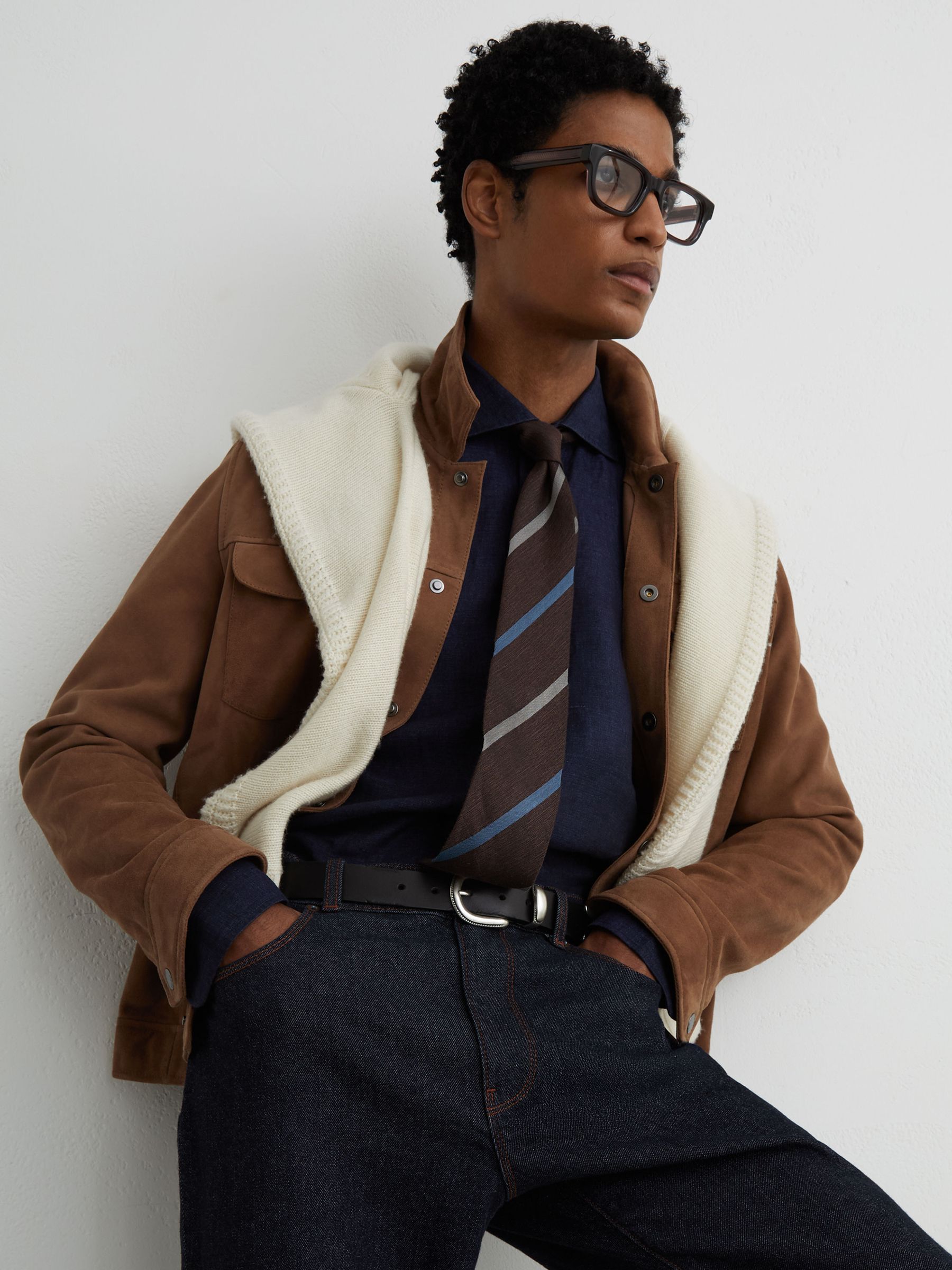 Straight-Leg Jeans in Raw Indigo - image 3